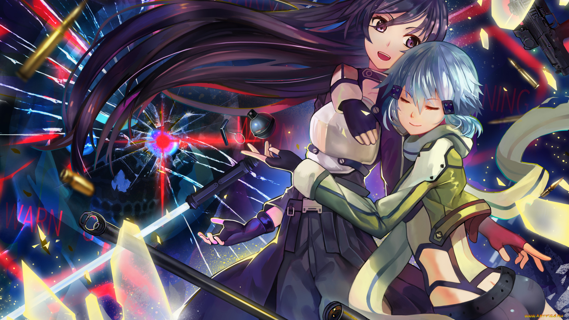 аниме, sword, art, online, gun, gale, online, sword, art, tsubasa19900920, кирито, синон, kirigaya, kazuto, shinon, sao