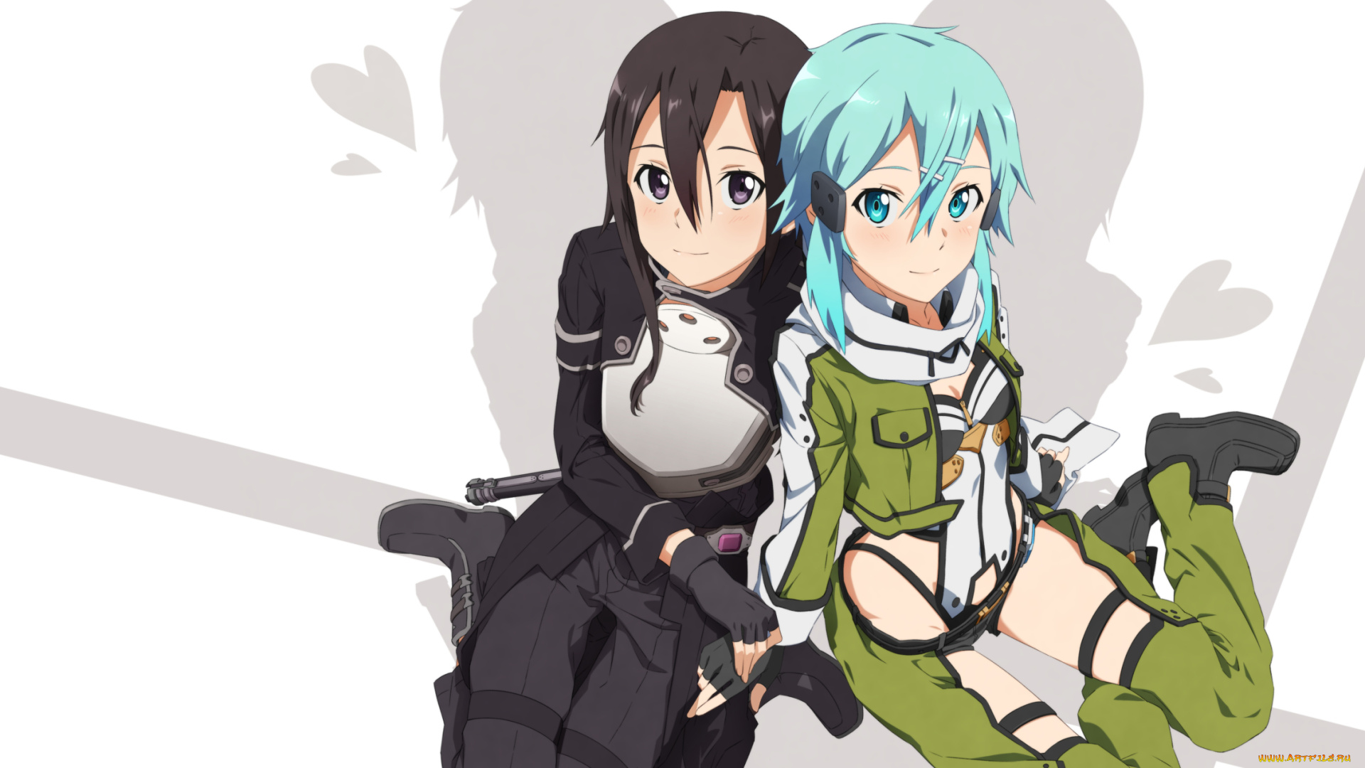 аниме, sword, art, online, gun, gale, online, sword, art, кирито, синон, kirigaya, kazuto, shinon, sao, m-ya