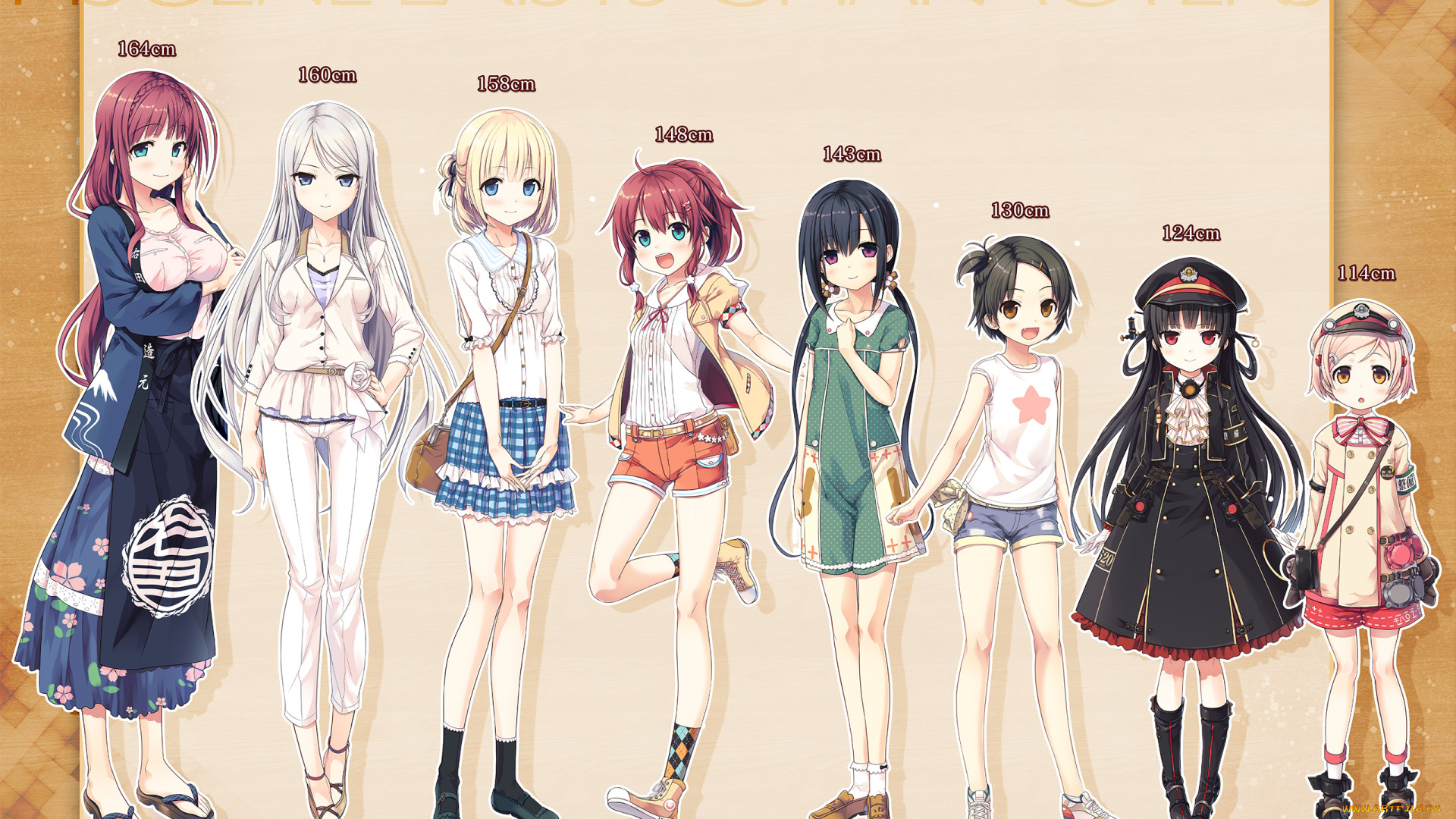 аниме, unknown, , другое, рост, девочки, девушки, арт, cura