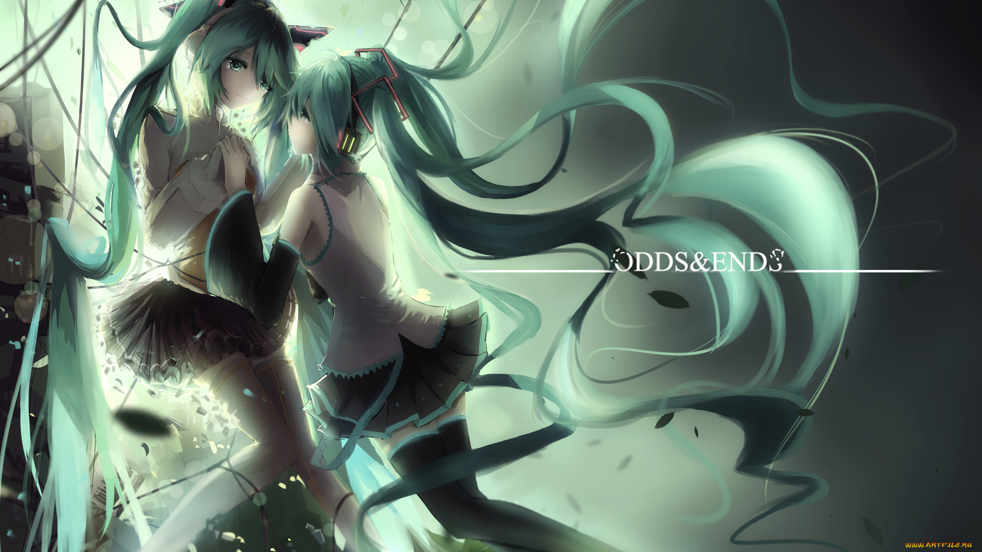 аниме, vocaloid, hatsune, miku, арт, девушки