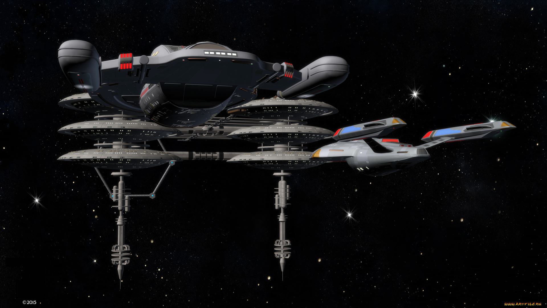 космос, арт, полет, вселенная, звезды, космический, корабль