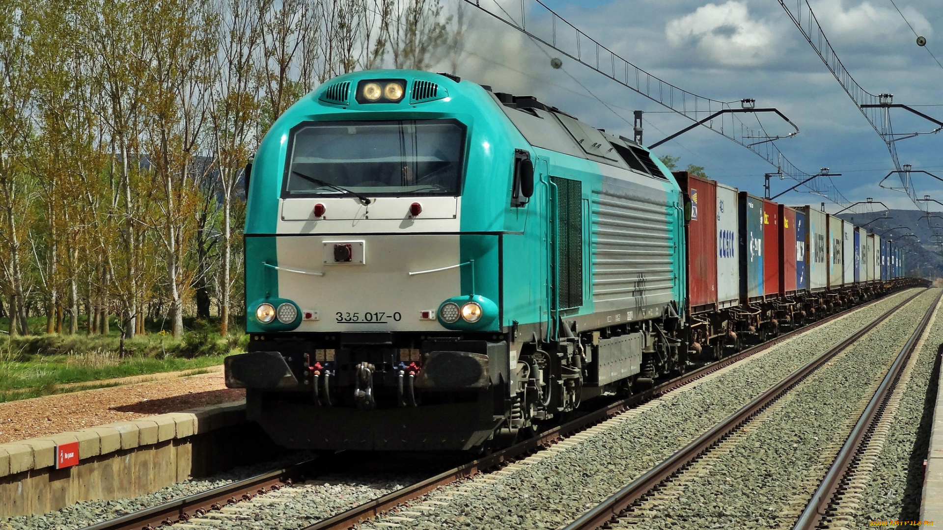 техника, поезда, дорога, состав, локомотив, рельсы, железная