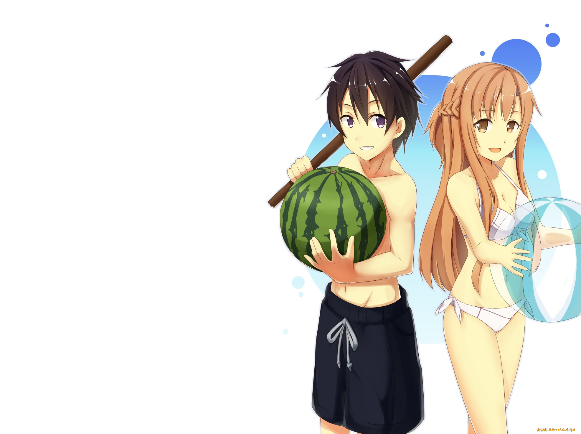 аниме, sword, art, online, com, yuuki, asuna, kirigaya, kazuto, sword, art, online