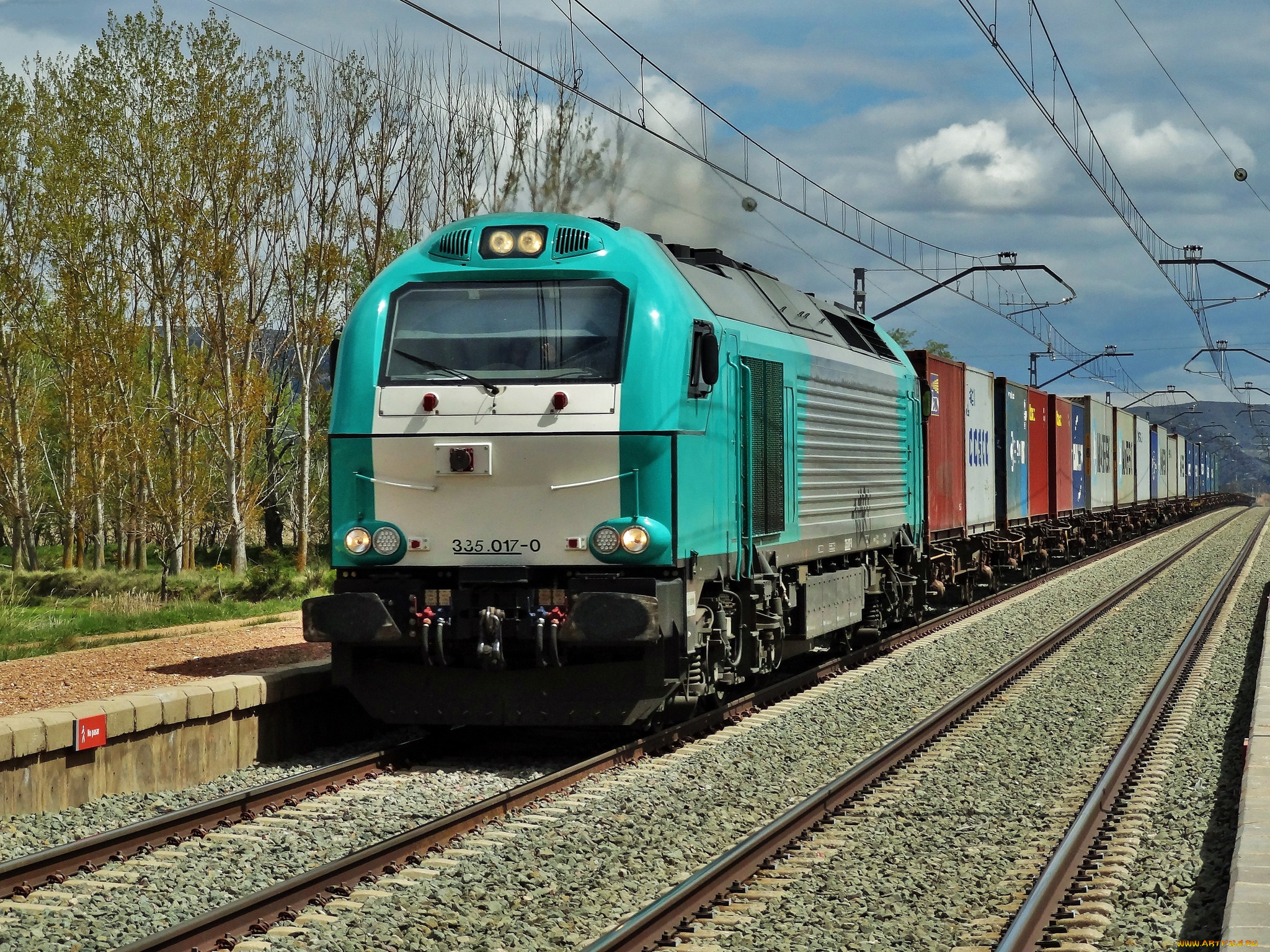 техника, поезда, дорога, состав, локомотив, рельсы, железная