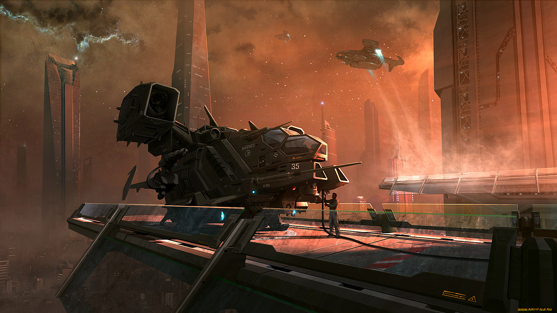 фэнтези, космические, корабли, , звездолеты, , станции, корабль, станция, космический, будущее