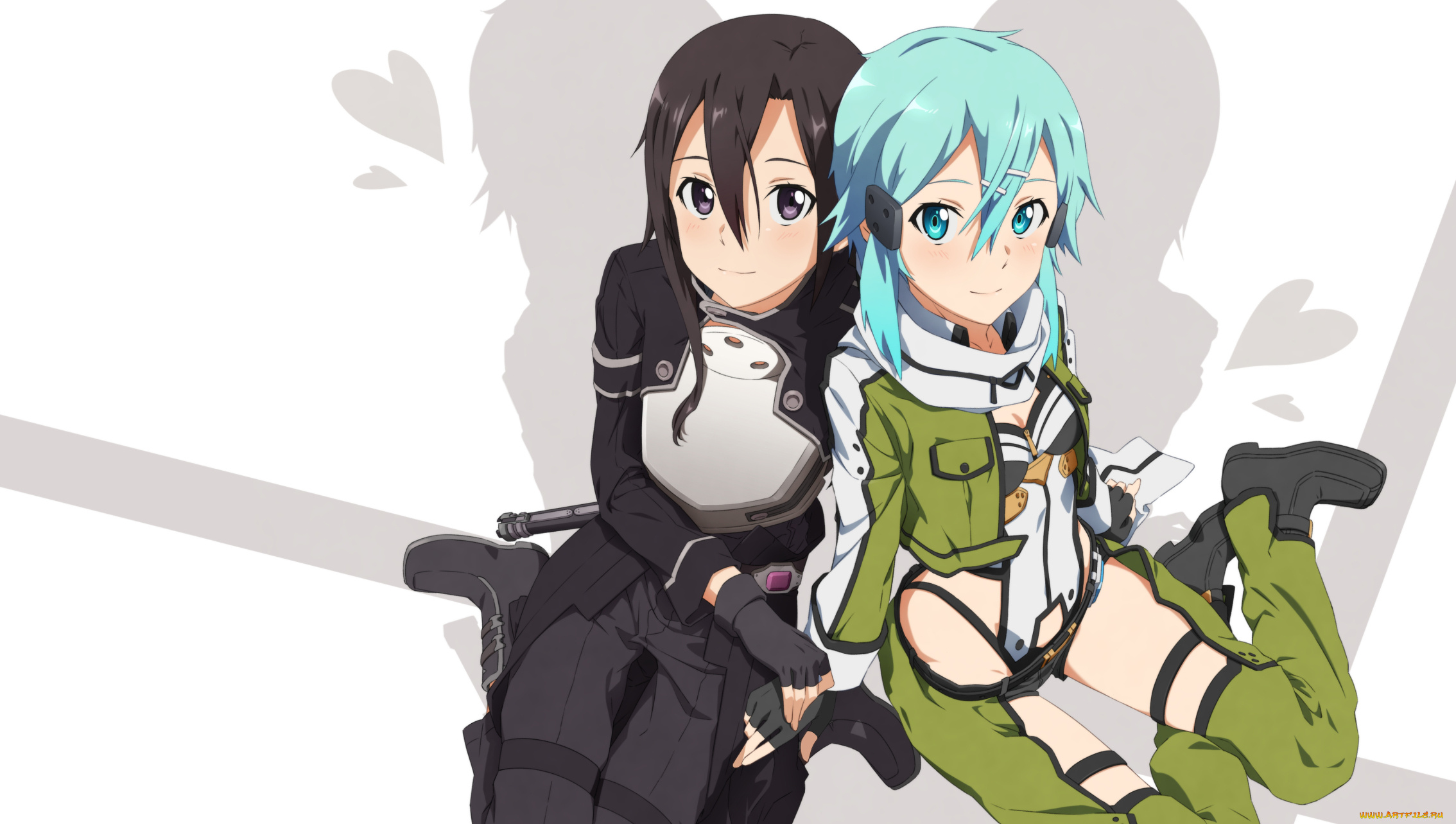 аниме, sword, art, online, gun, gale, online, sword, art, кирито, синон, kirigaya, kazuto, shinon, sao, m-ya