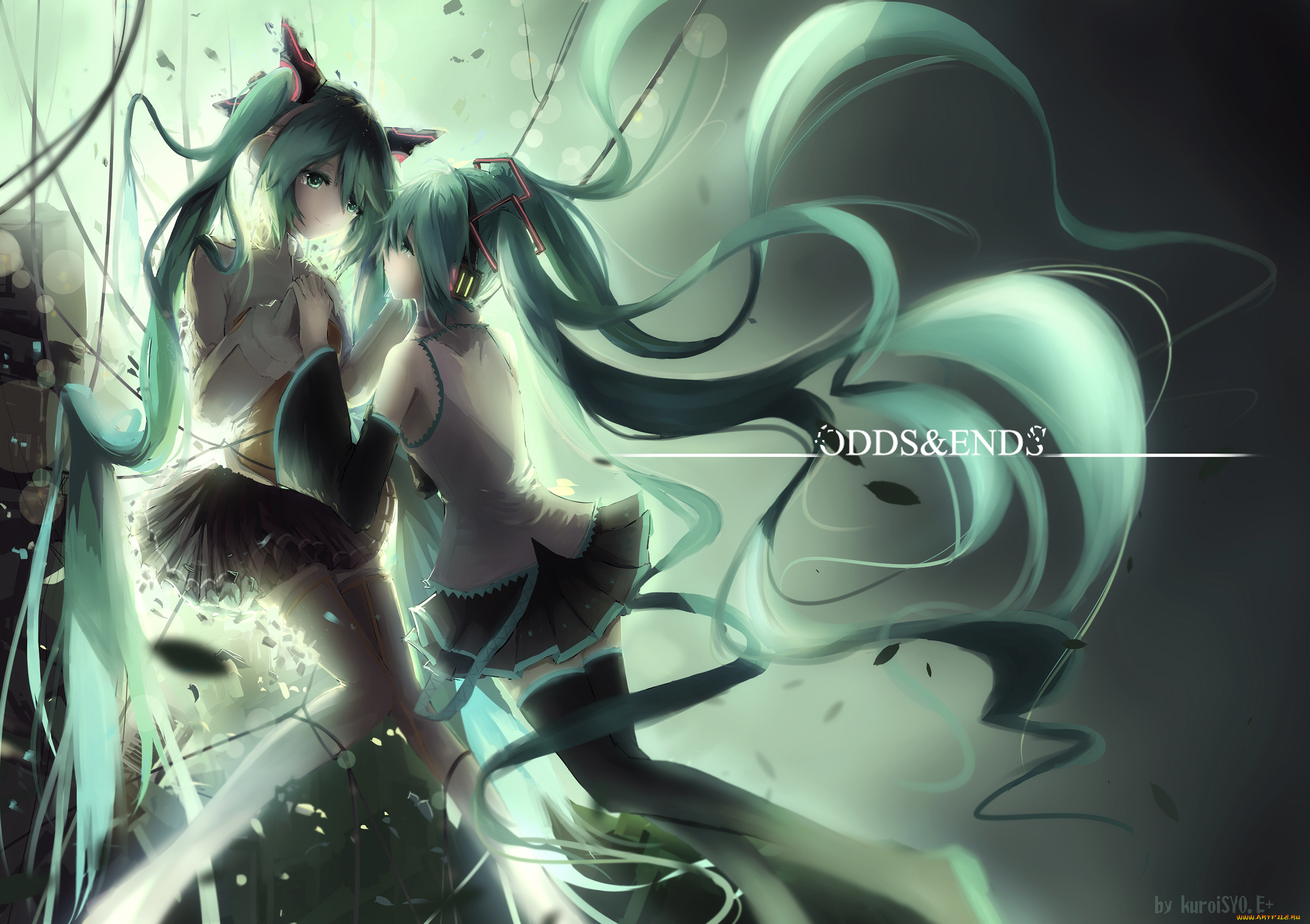 аниме, vocaloid, hatsune, miku, арт, девушки