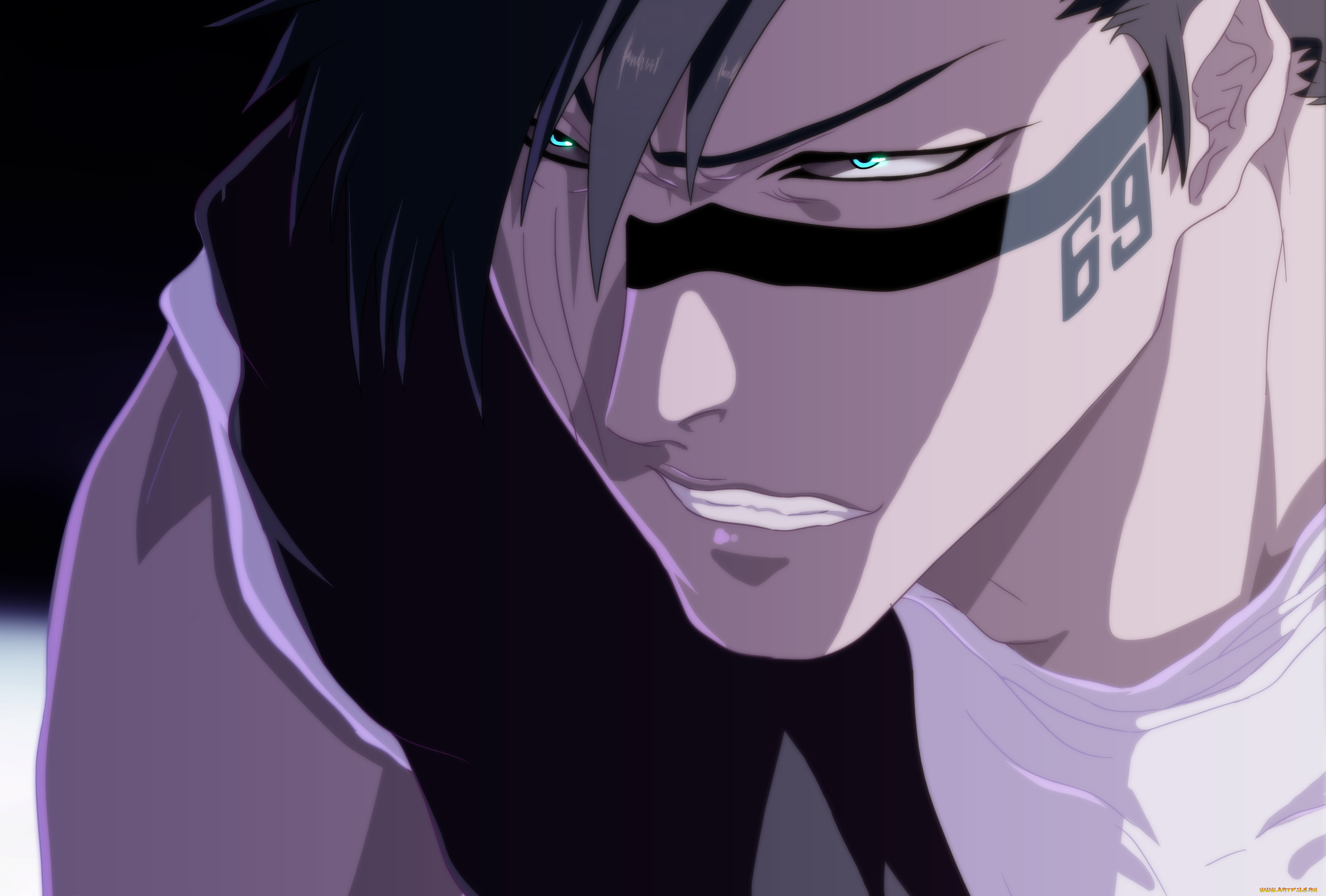 аниме, bleach, shuhei, hisagi, лицо, мужчина, арт, 69