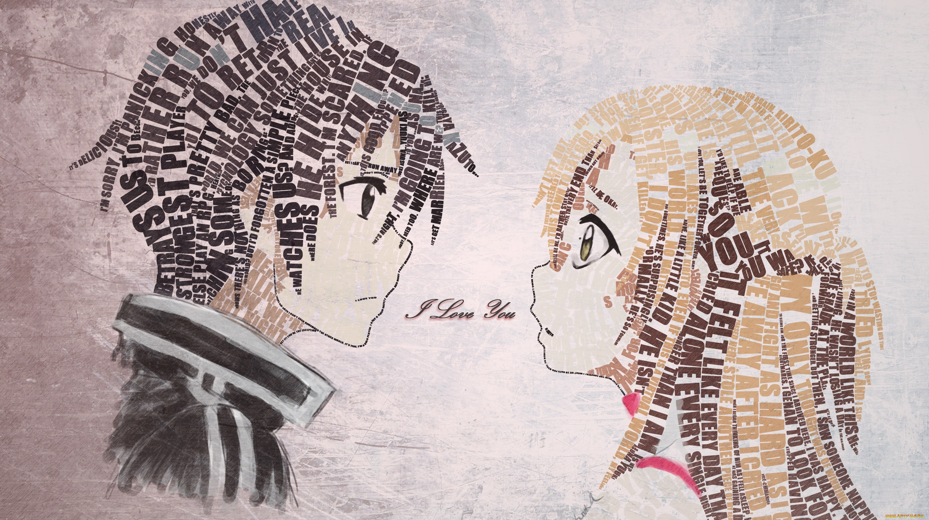 аниме, sword, art, online, art, yuuki, asuna, kirigaya, kazuto, sword, online, anime