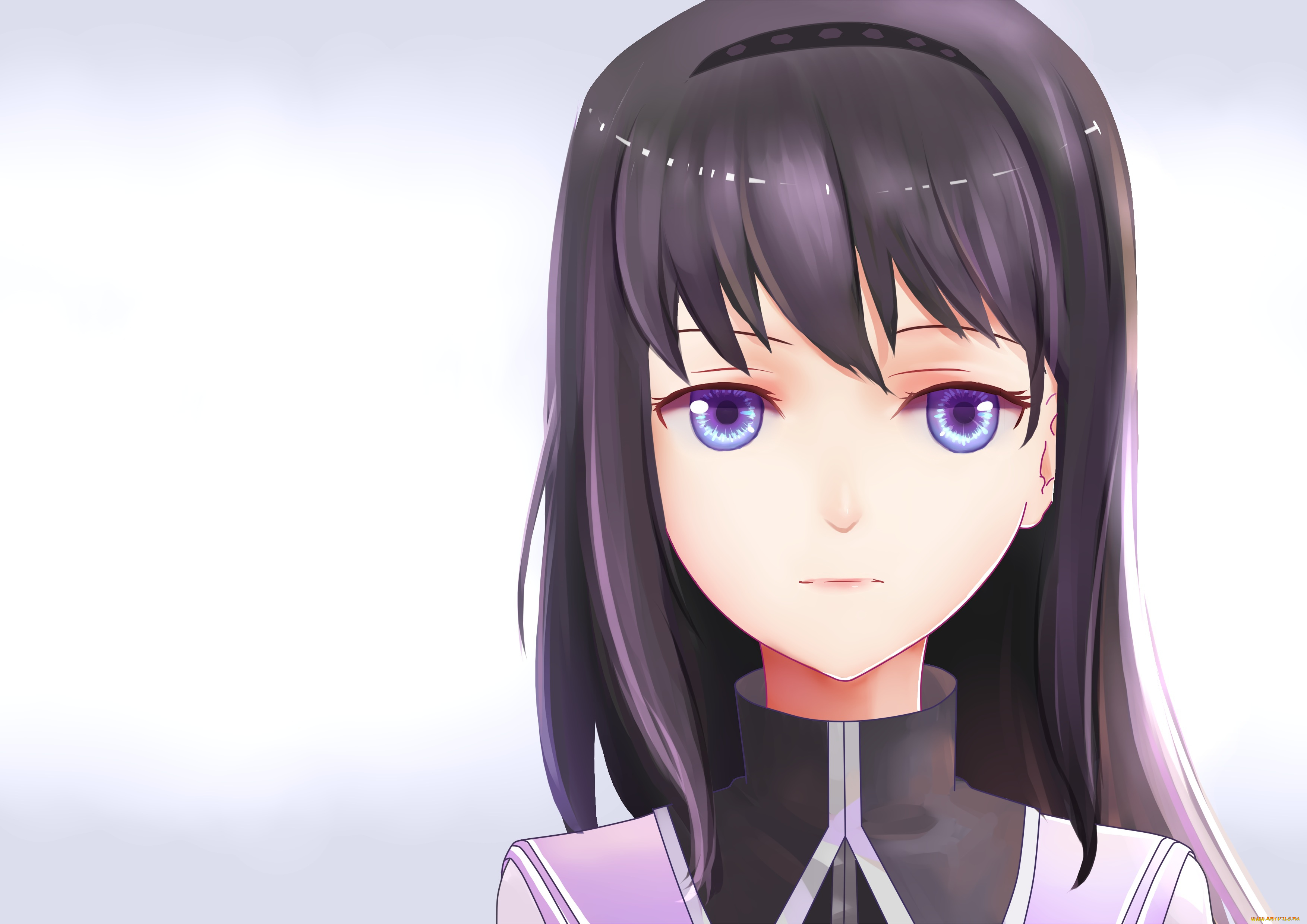 аниме, mahou, shoujo, madoka, magika, глаза, портрет, девушка, mahou, shoujo, madoka, magica, взгляд