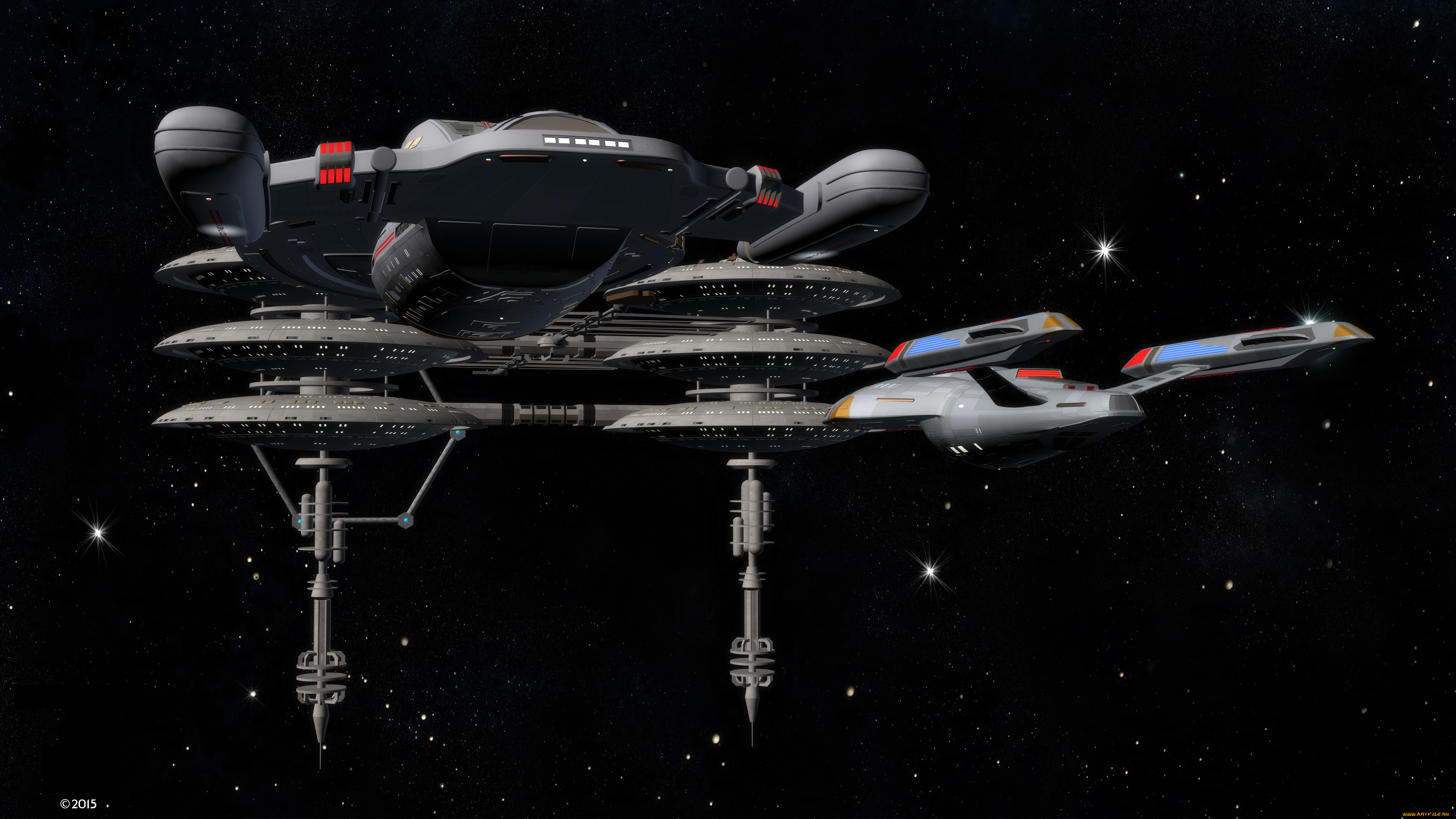 космос, арт, полет, вселенная, звезды, космический, корабль