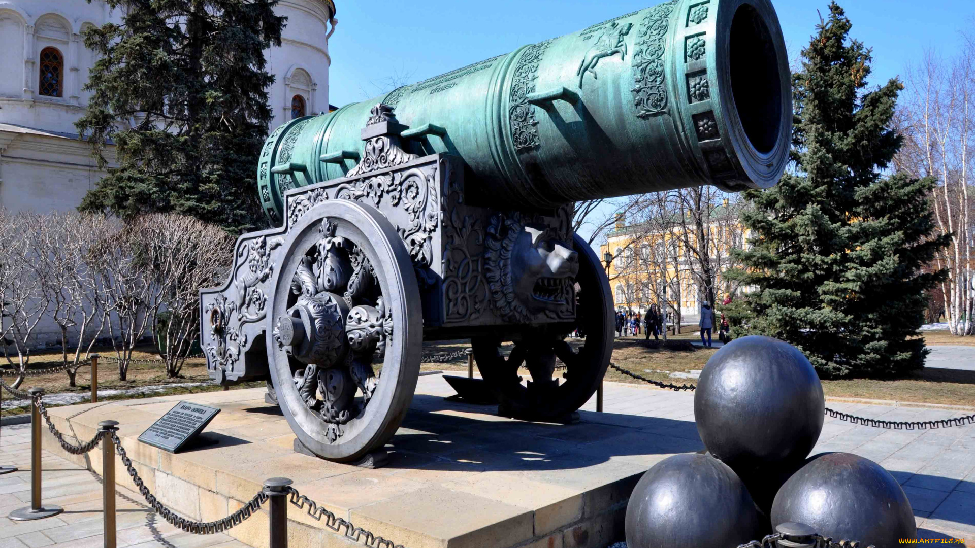 царь-, пушка, города, москва, , россия, кремль, москва, царь-, пушка