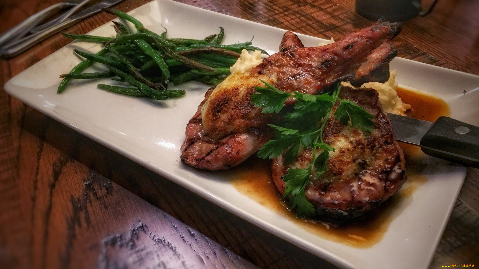 еда, мясные, блюда, гарнир, мясо