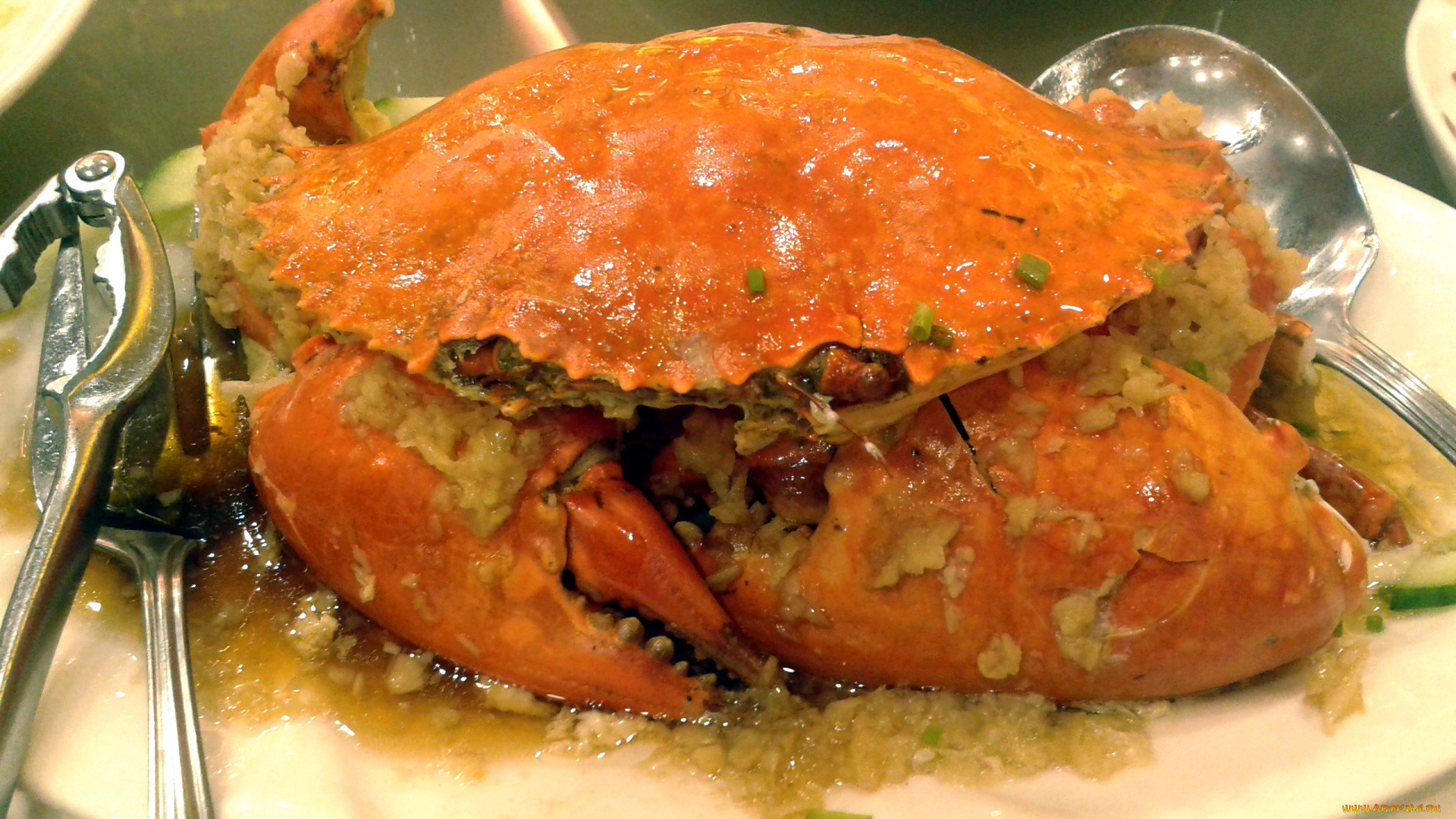 еда, рыбные, блюда, , с, морепродуктами, краб