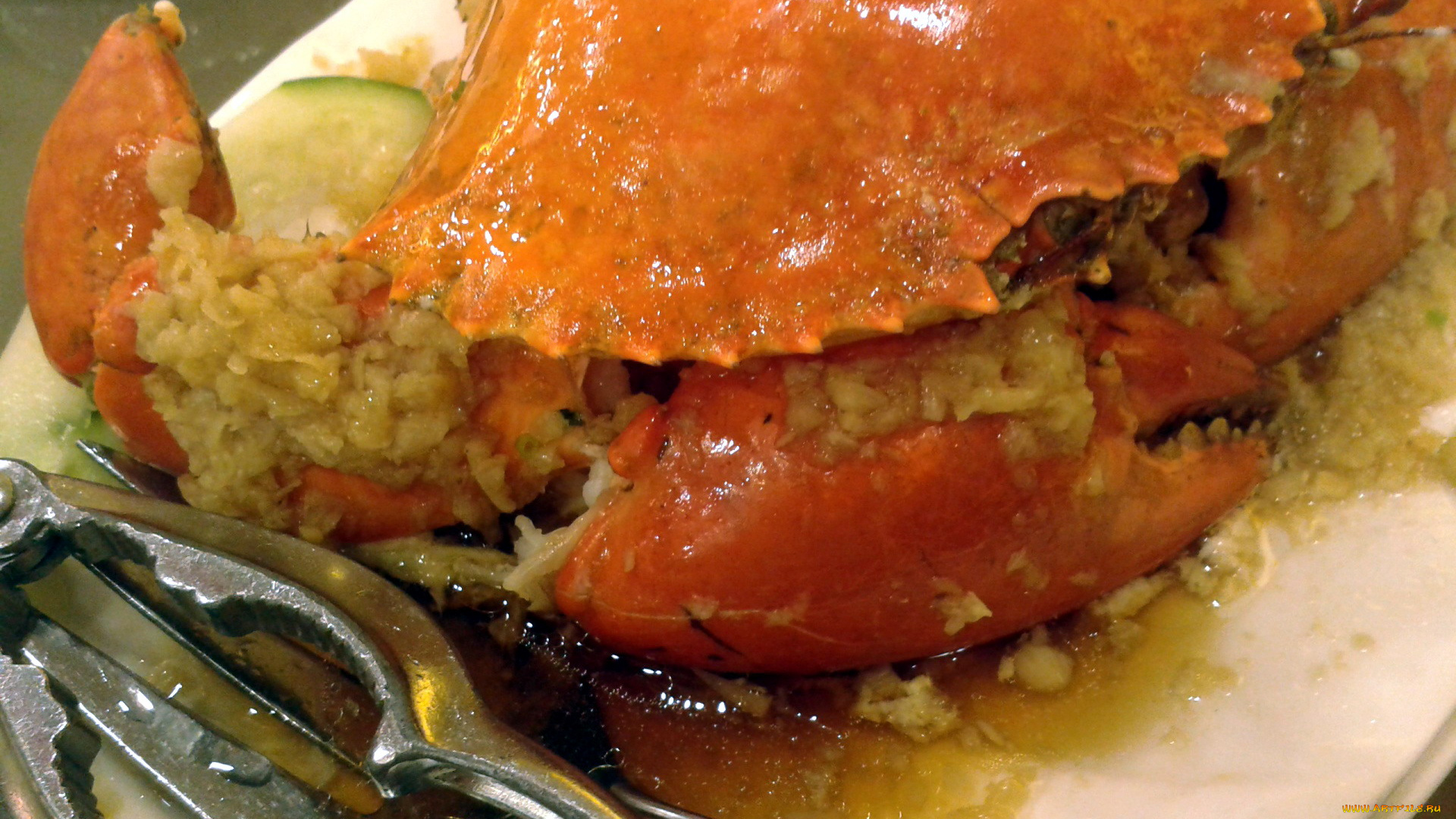 еда, рыбные, блюда, , с, морепродуктами, краб