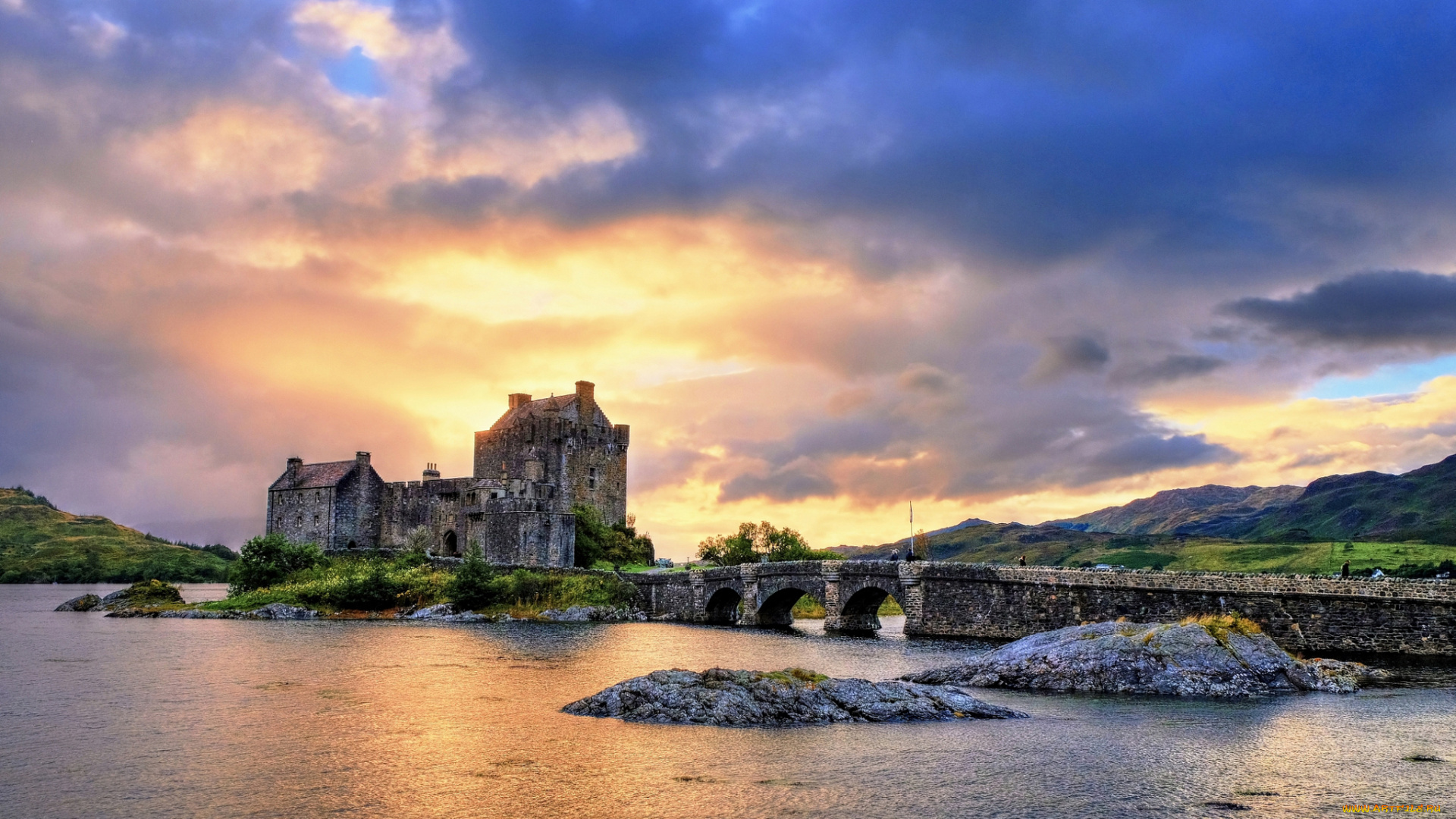 eilean, donan, castle, города, замок, эйлен-донан, , шотландия, замок