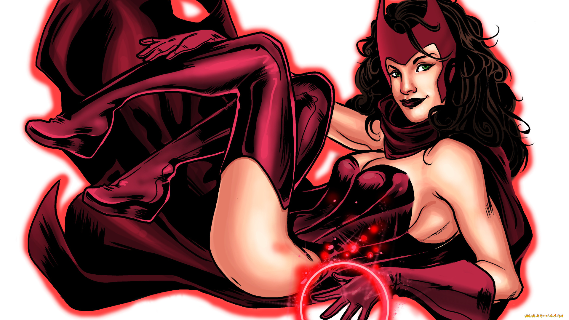 рисованное, комиксы, фон, взгляд, девушка, униформа