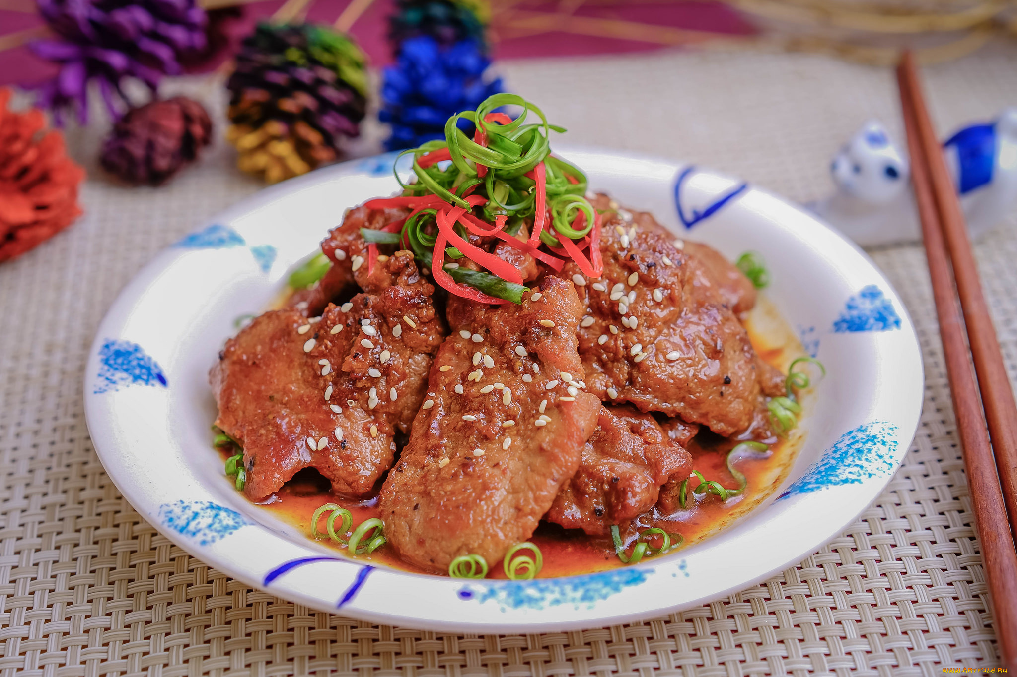 еда, мясные, блюда, гарнир, мясо