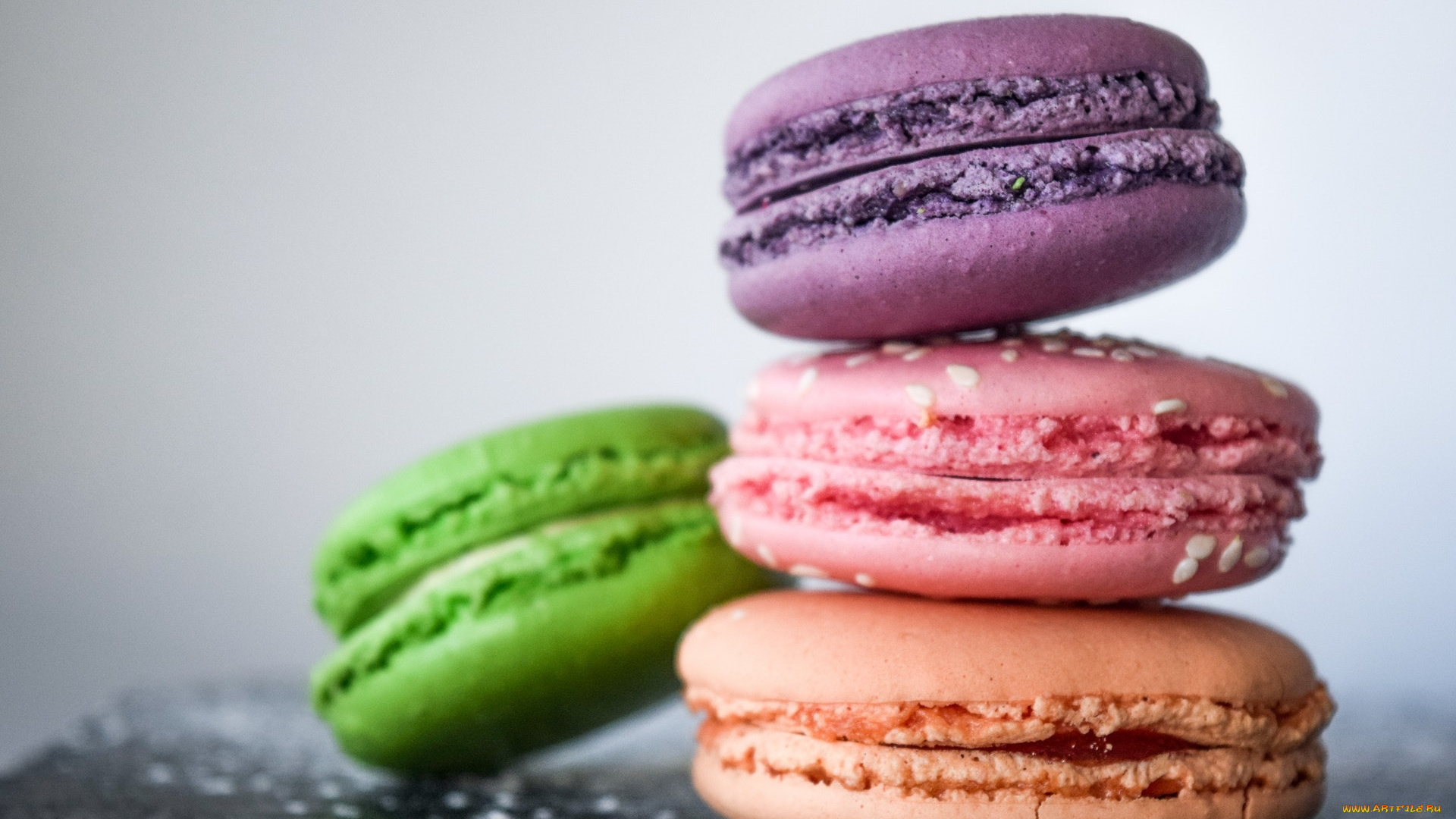 еда, макаруны, печенье, ассорти, лакомство