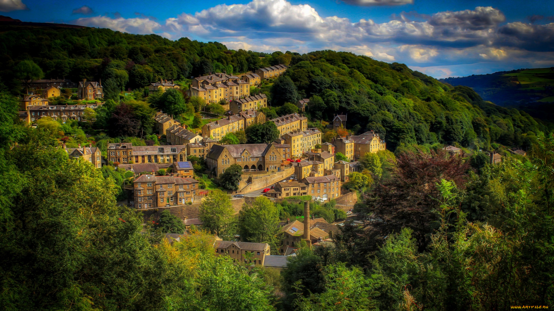 города, -, панорамы, простор