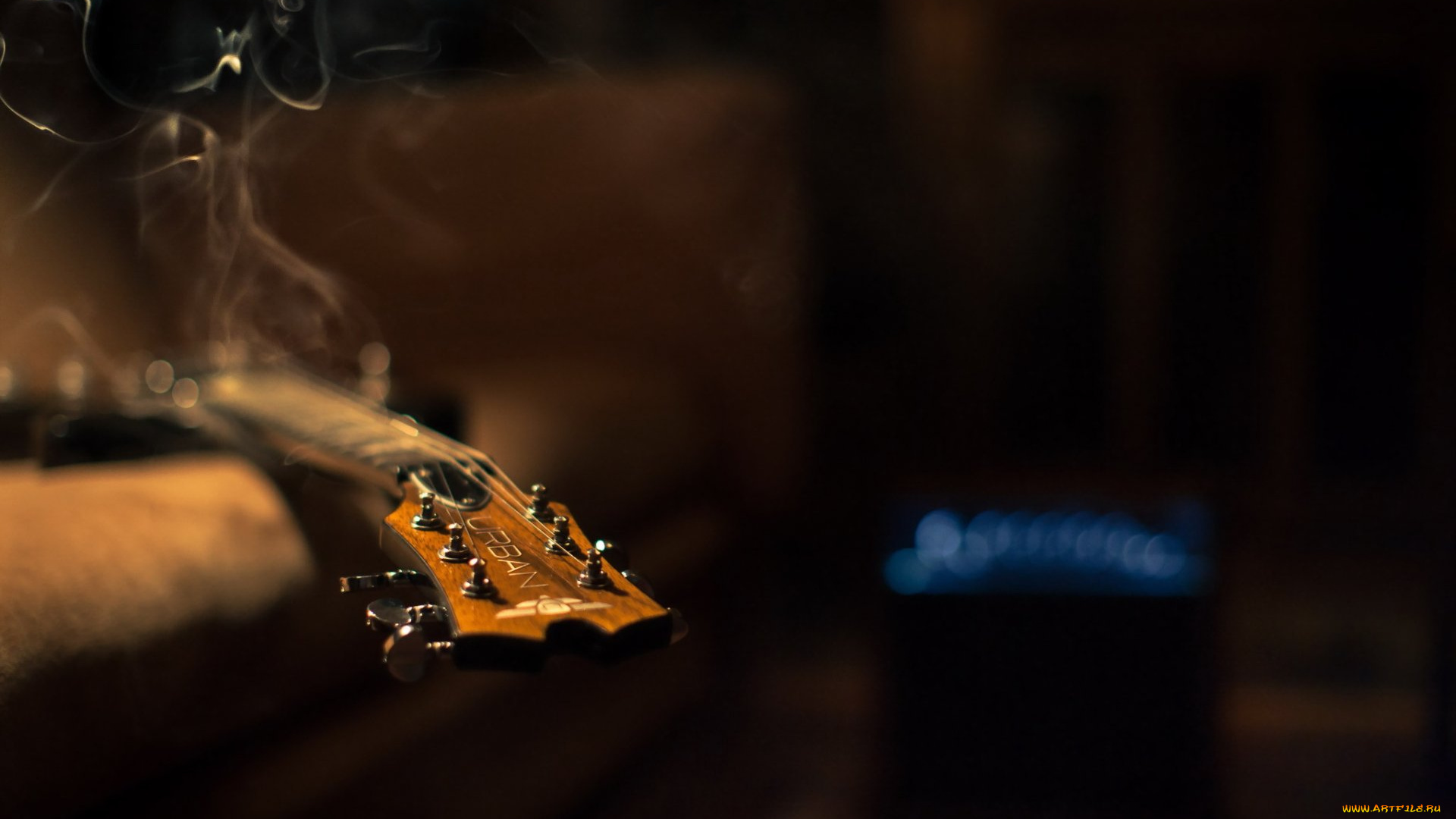музыка, -музыкальные, инструменты, дым, гитара