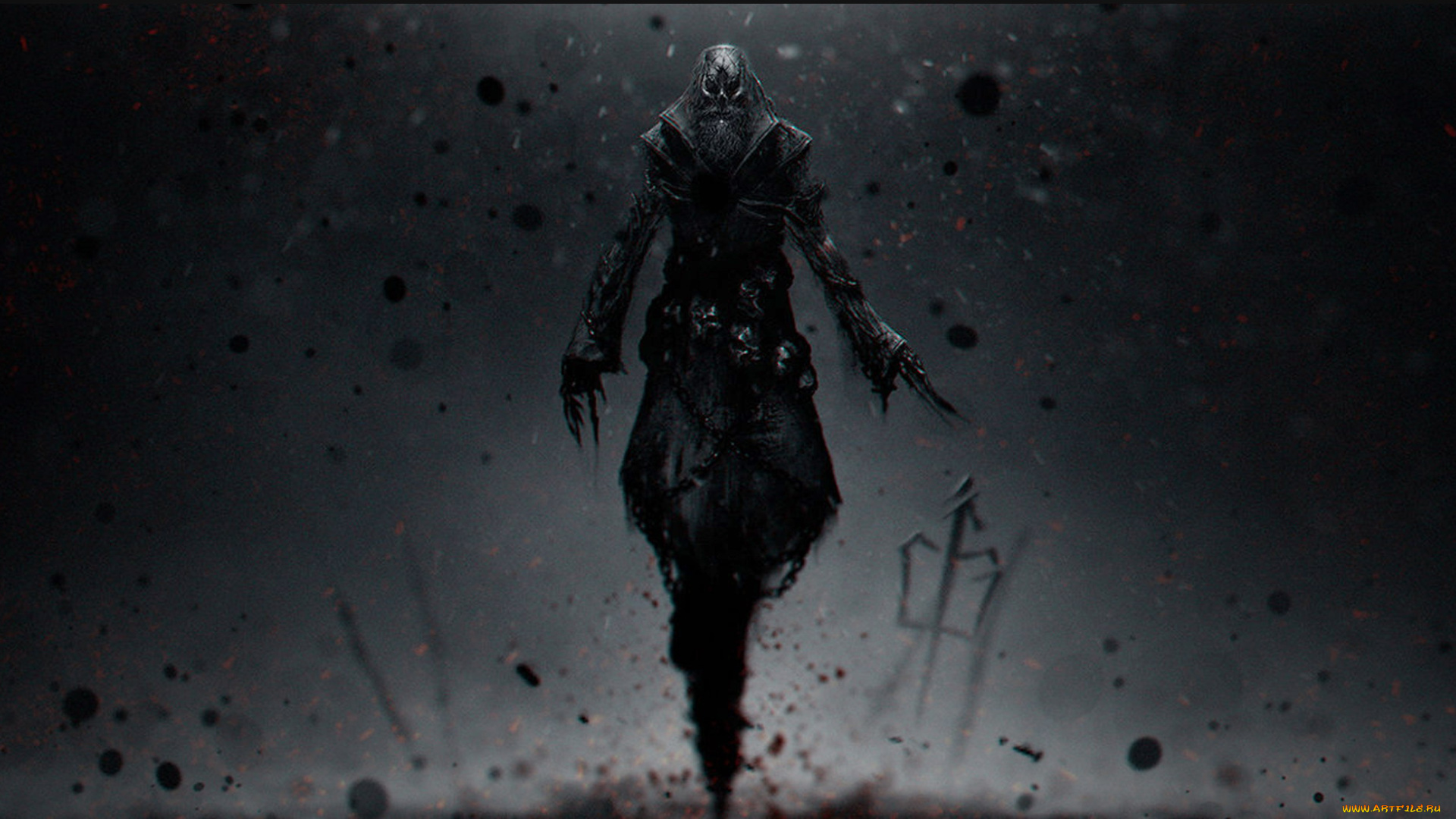 фэнтези, нежить, пепел, монстр, старик