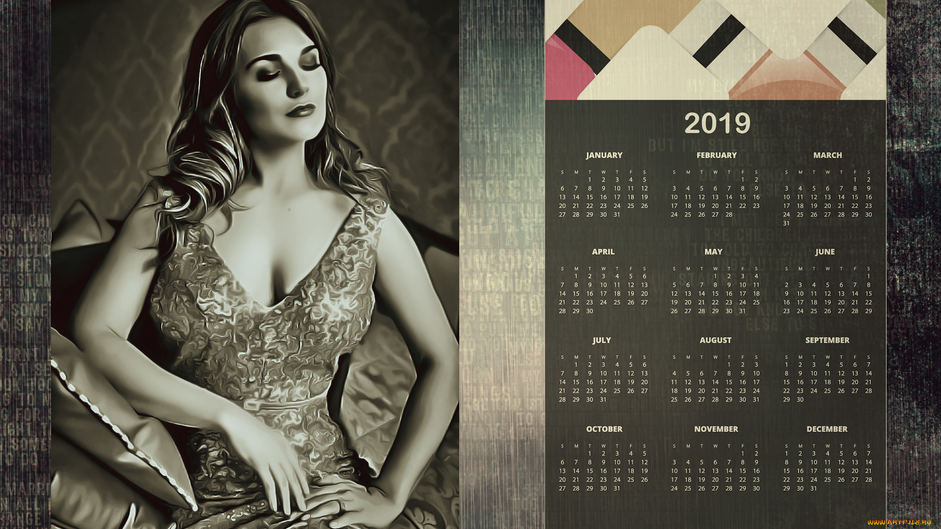 календари, компьютерный, дизайн, подушка, поза, женщина