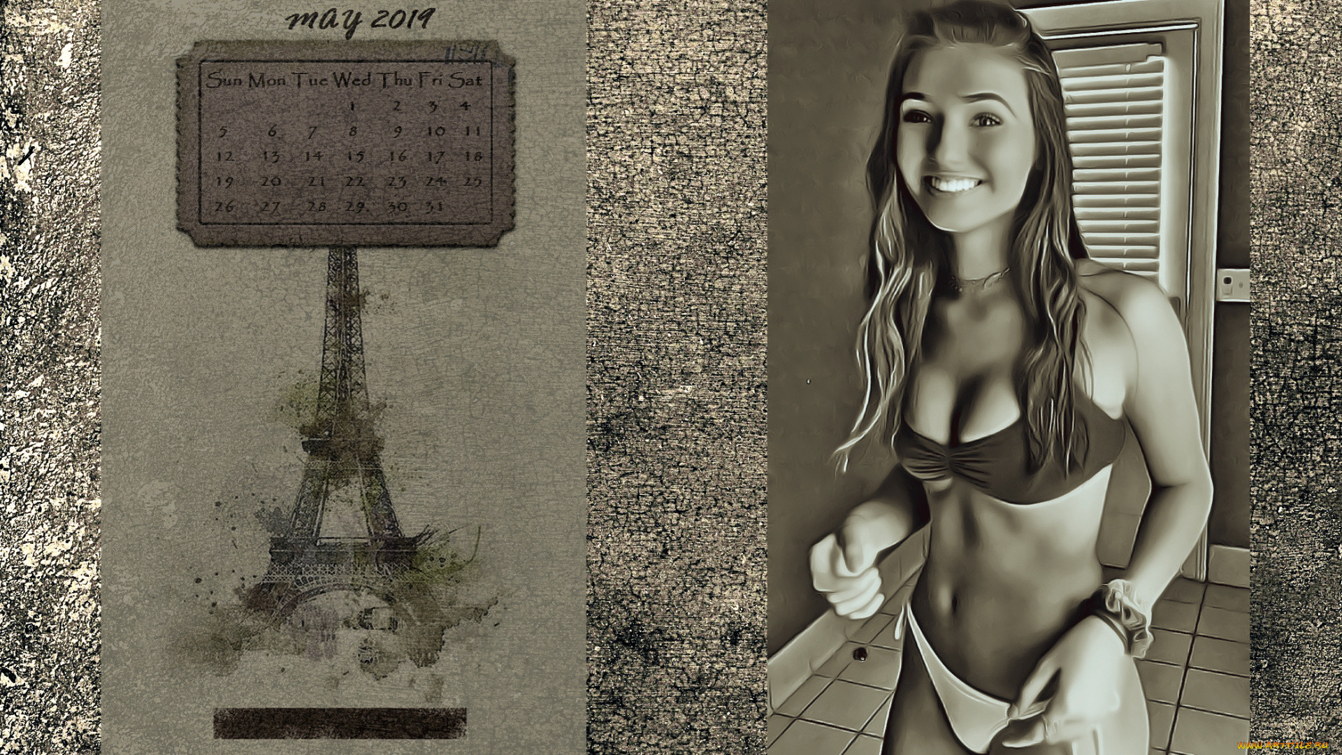 календари, компьютерный, дизайн, улыбка, девушка