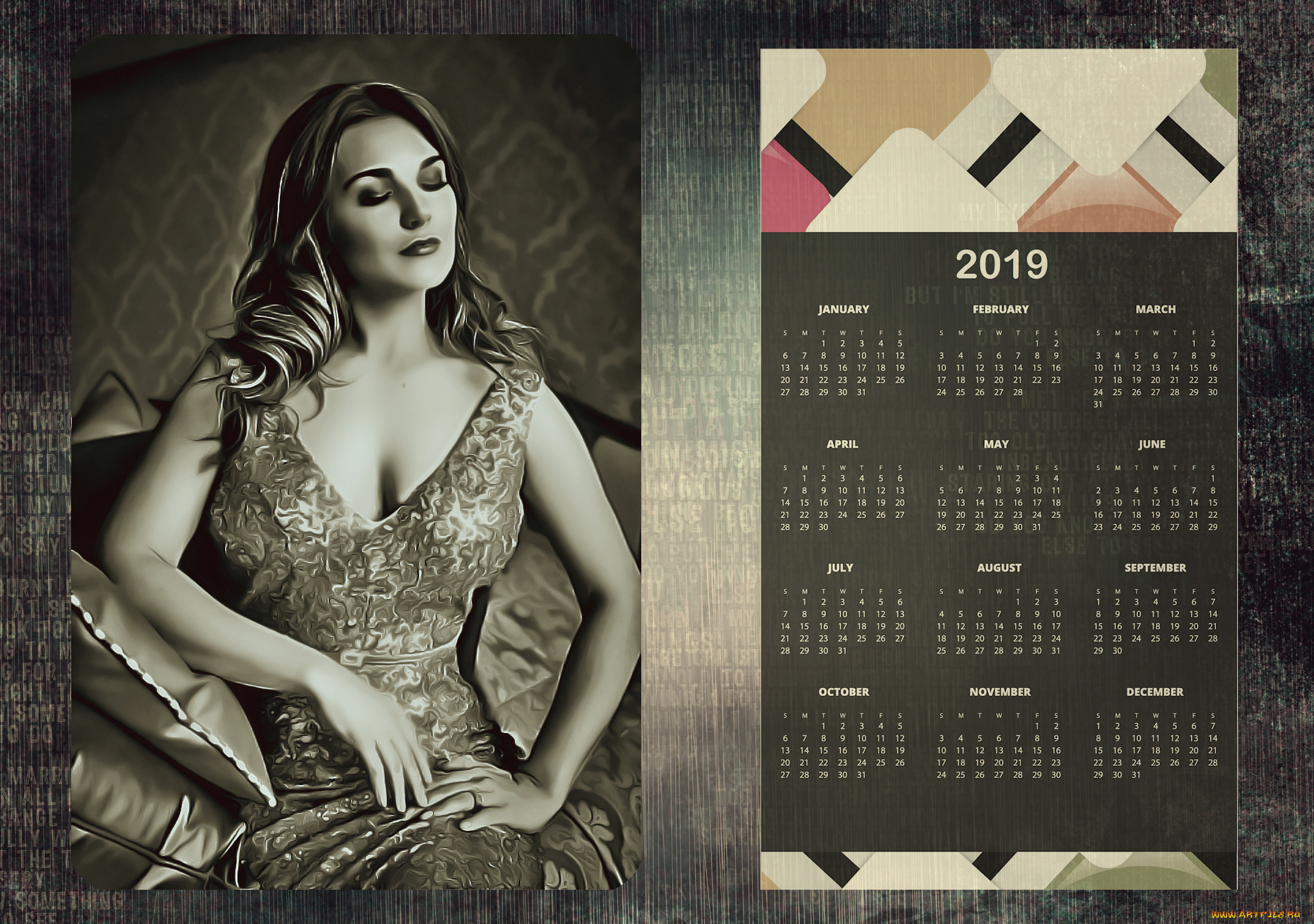 календари, компьютерный, дизайн, подушка, поза, женщина