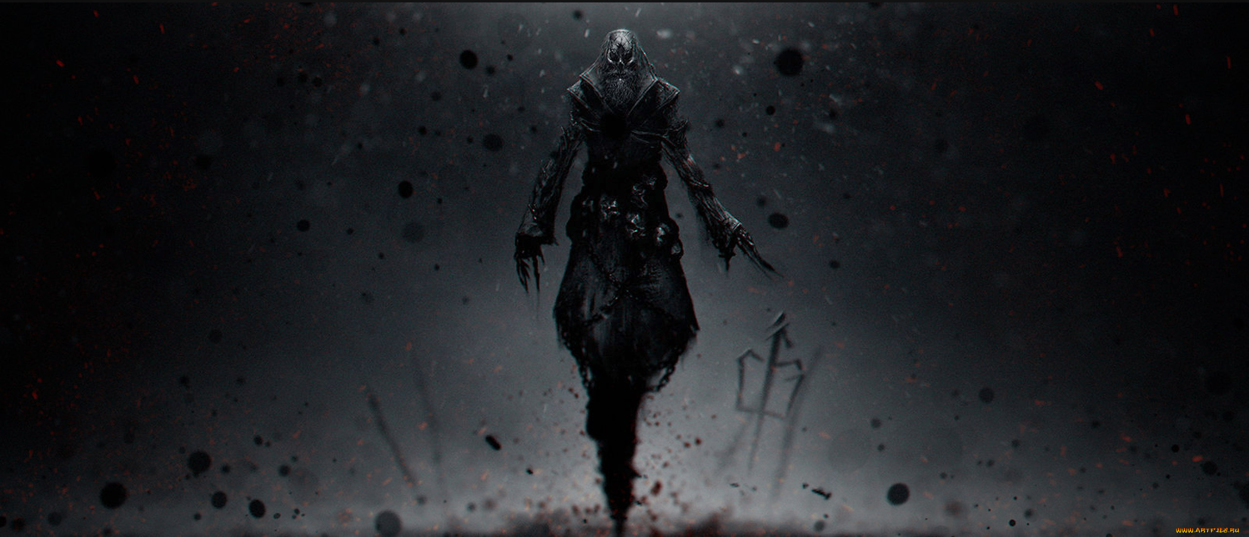 фэнтези, нежить, пепел, монстр, старик