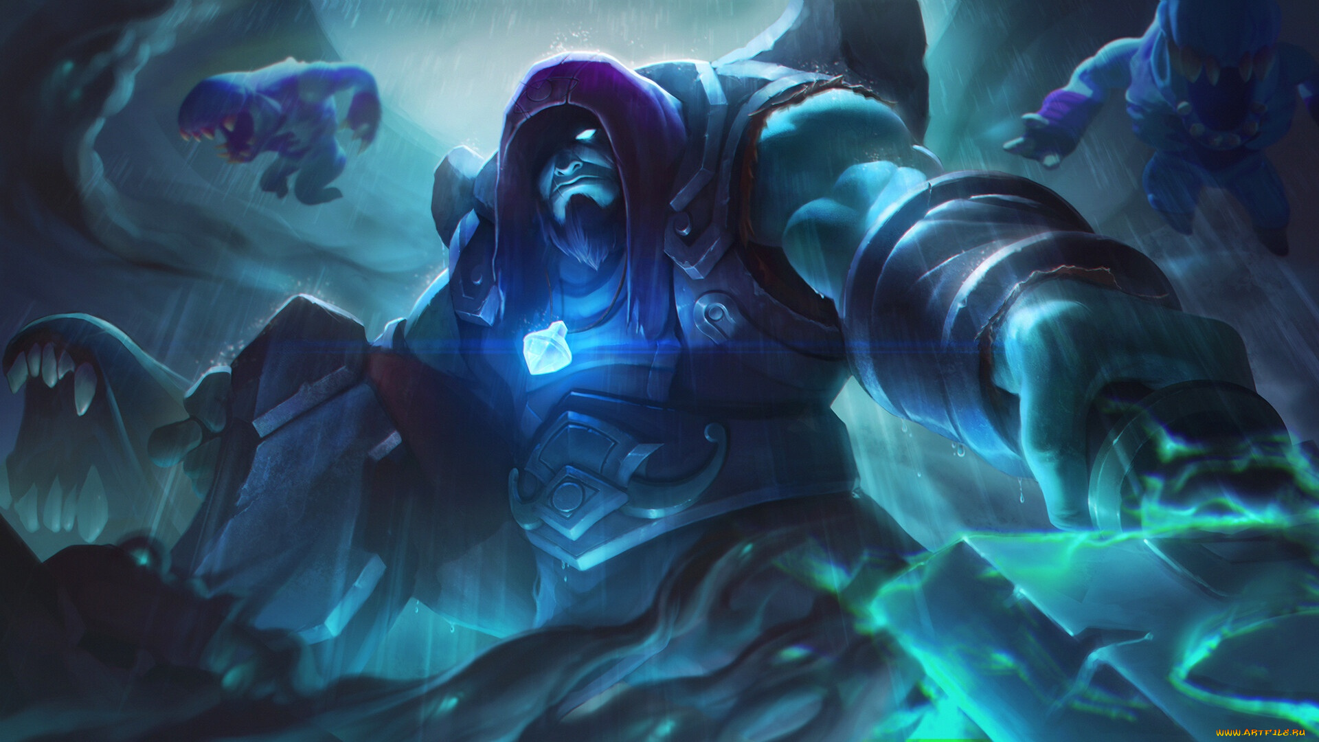 видео, игры, league, of, legends, йорик, существа, кристалл