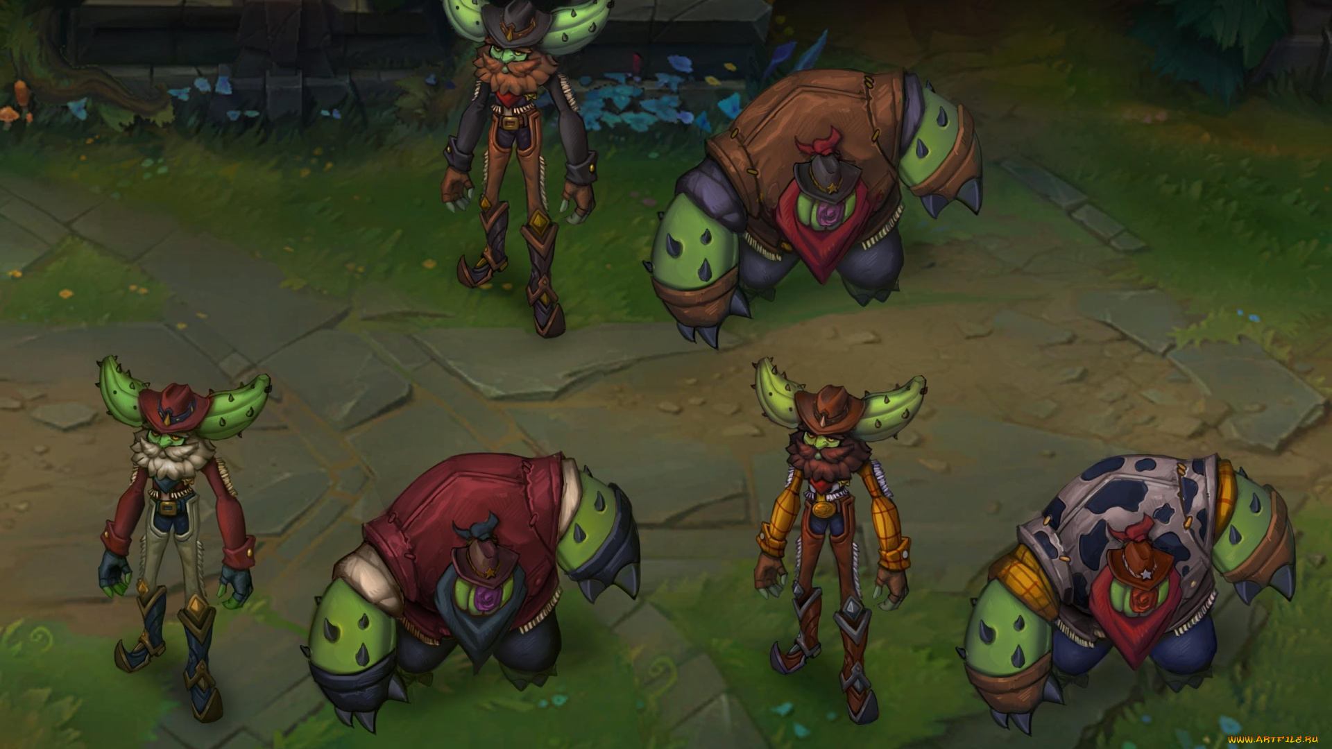 видео, игры, league, of, legends, персонажи, образы, ковбой, иверн