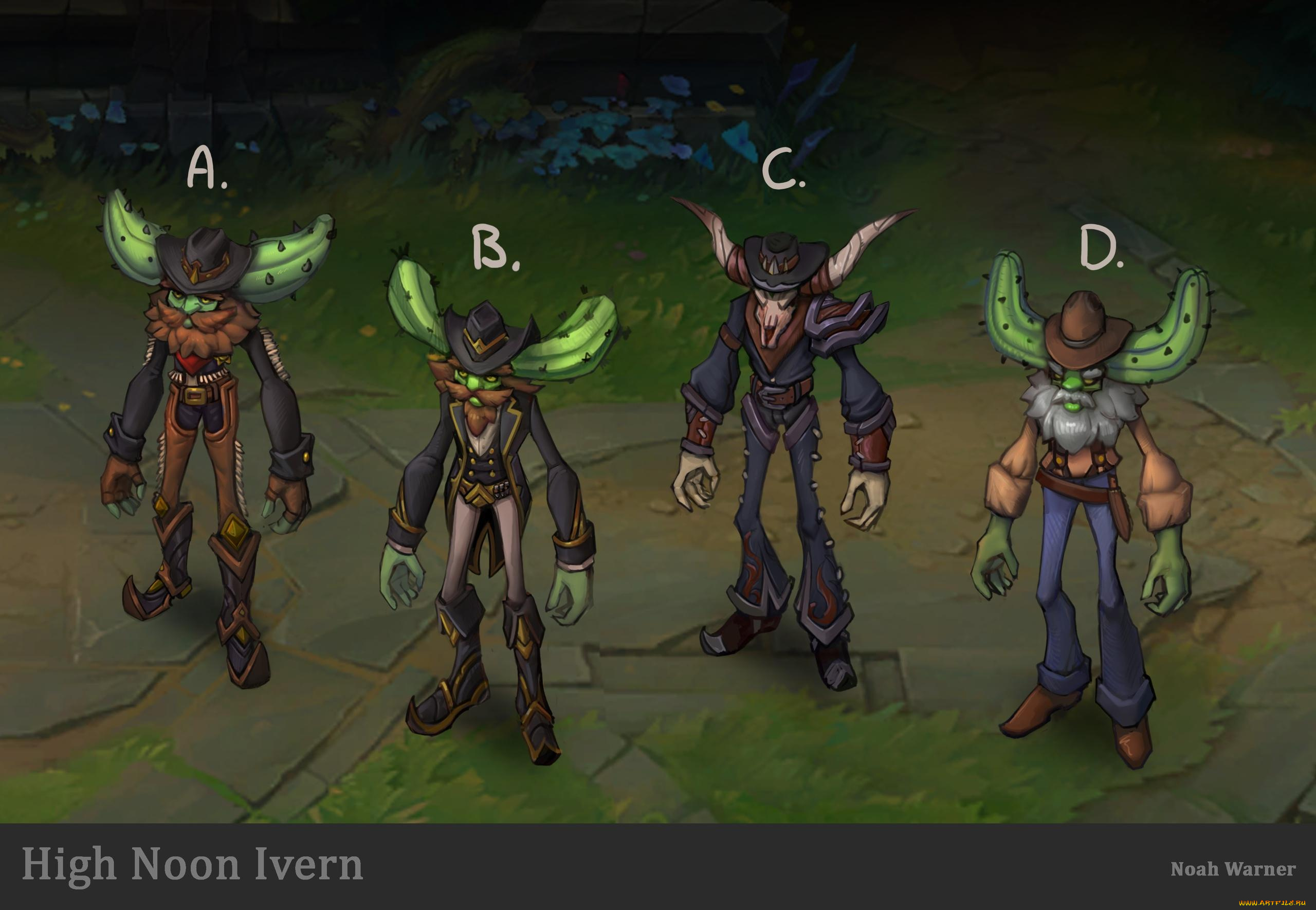 видео, игры, league, of, legends, персонаж, образы, ковбой, иверн