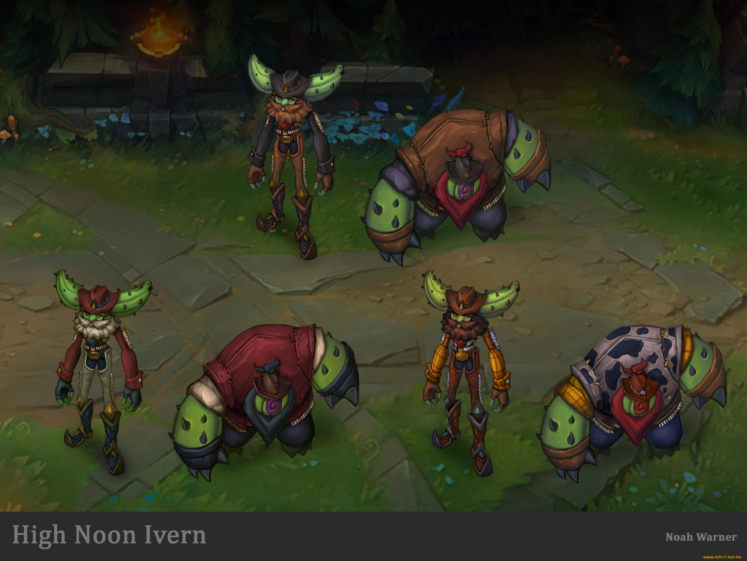 видео, игры, league, of, legends, персонажи, образы, ковбой, иверн