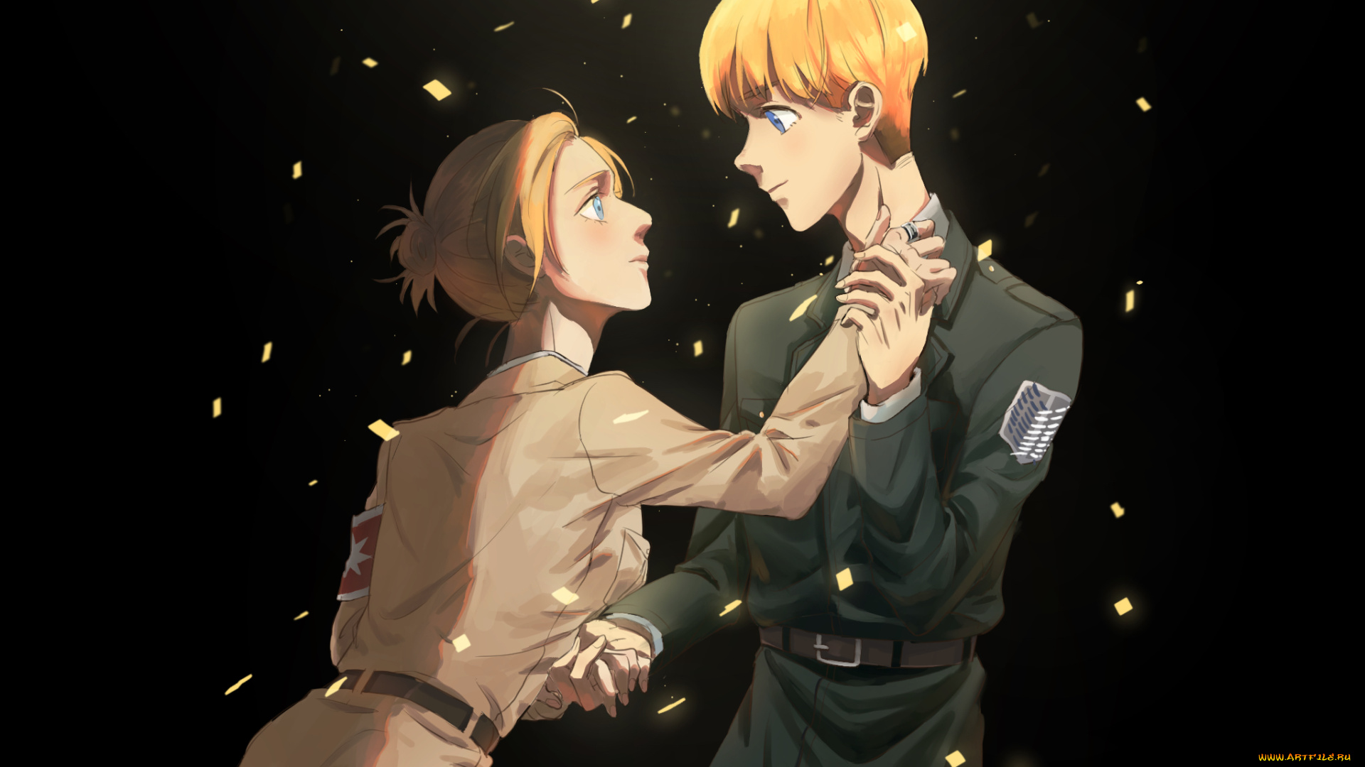 аниме, shingeki, no, kyojin, атака, титанов