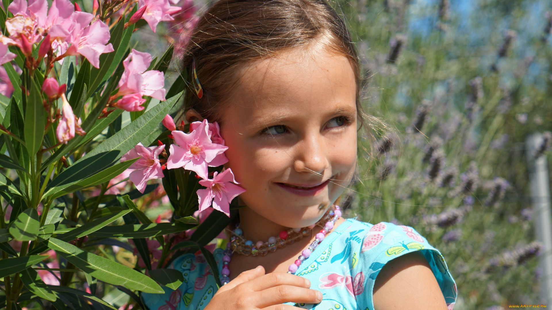разное, дети, девочка, олеандр