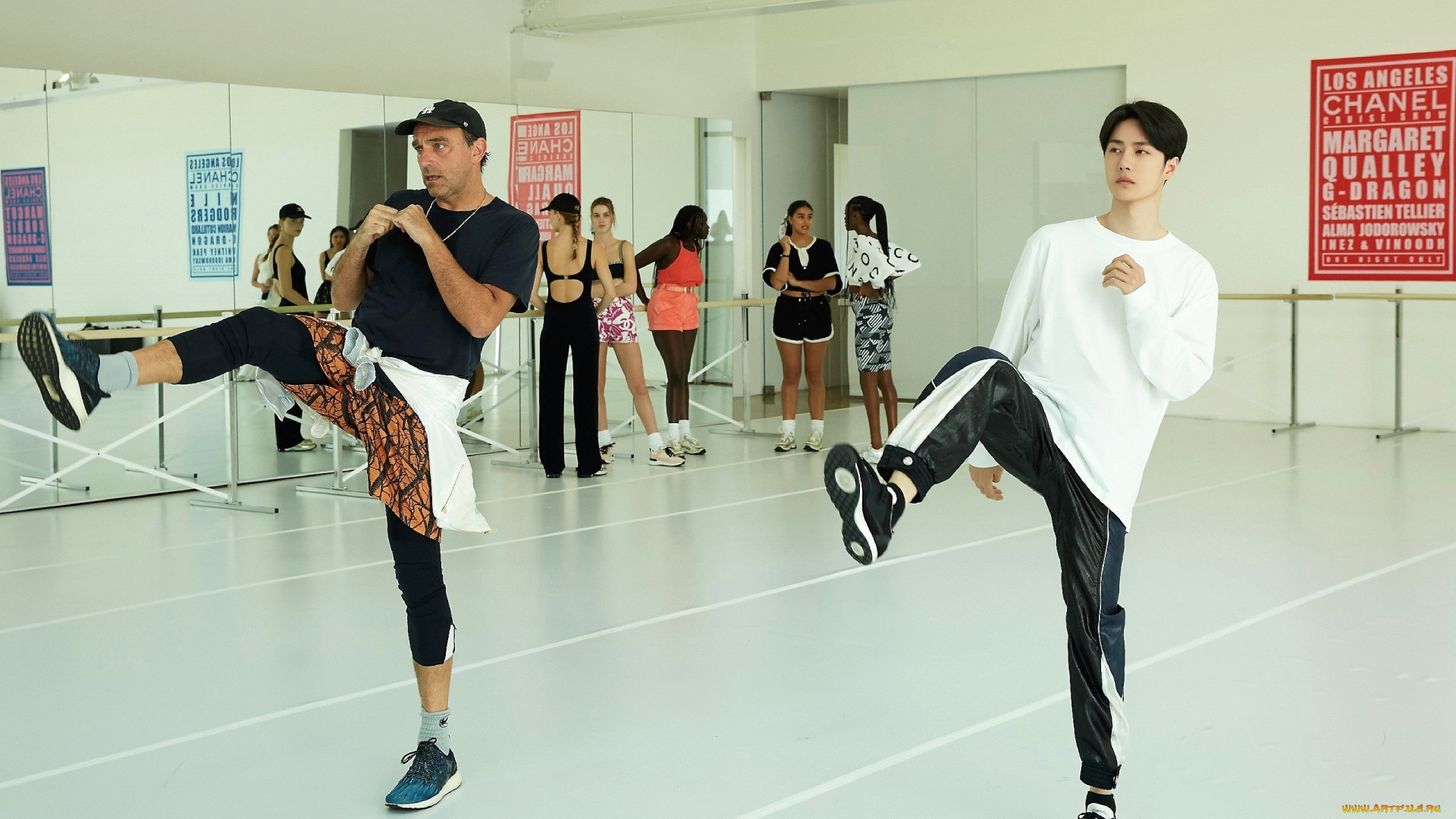 разное, знаменитости, ван, ибо, тренер, тренировка, девушки, зал