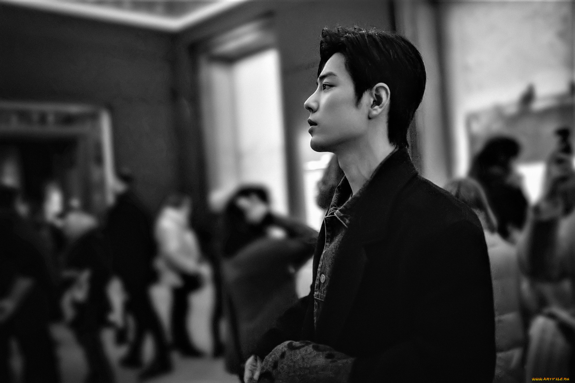 мужчины, xiao, zhan, актер, пальто, люди