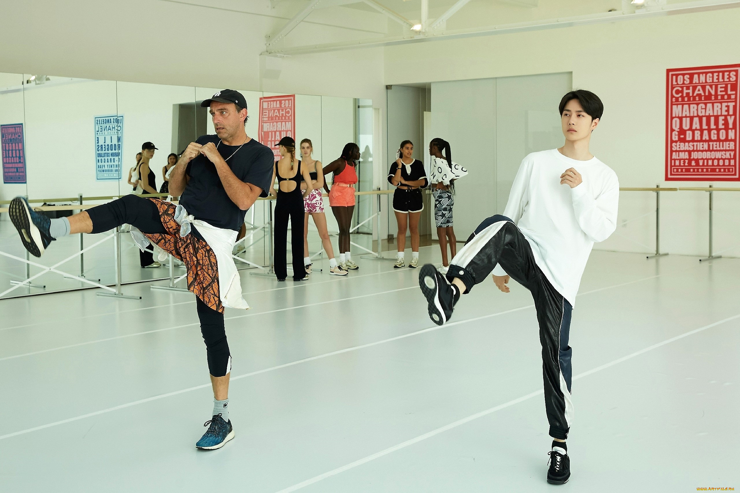 разное, знаменитости, ван, ибо, тренер, тренировка, девушки, зал