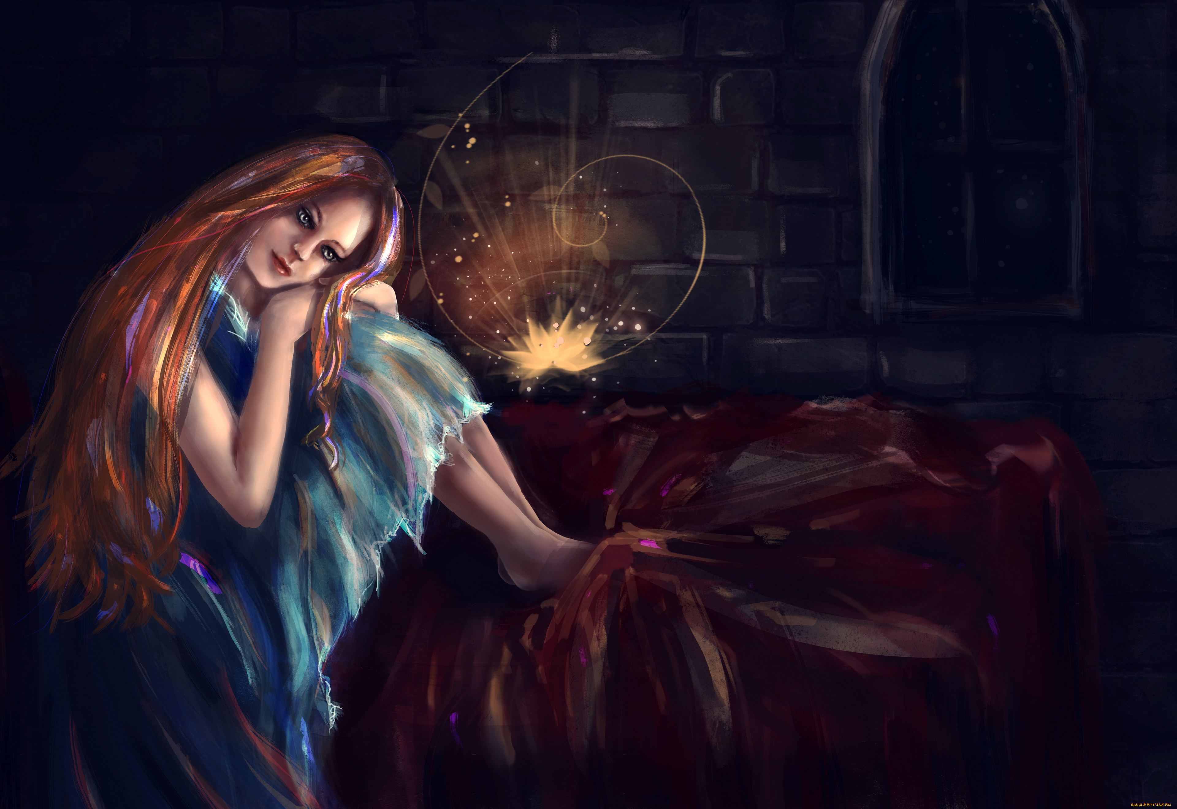 рисованное, люди, девушка, фон, поза