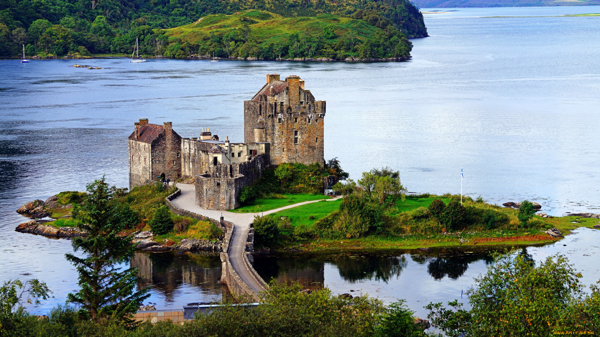 eilean, donan, castle, scotland, города, замок, эйлен-донан, , шотландия, eilean, donan, castle
