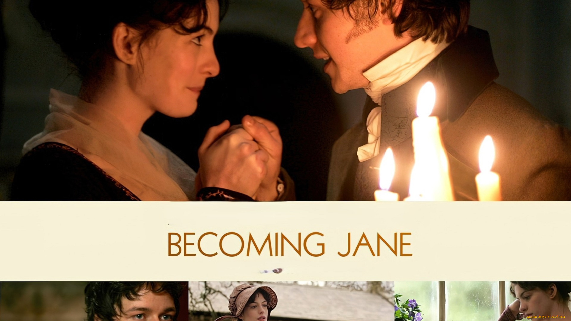 кино, фильмы, becoming, jane, персонажи, свечи, дом, окно, цветы, любовь