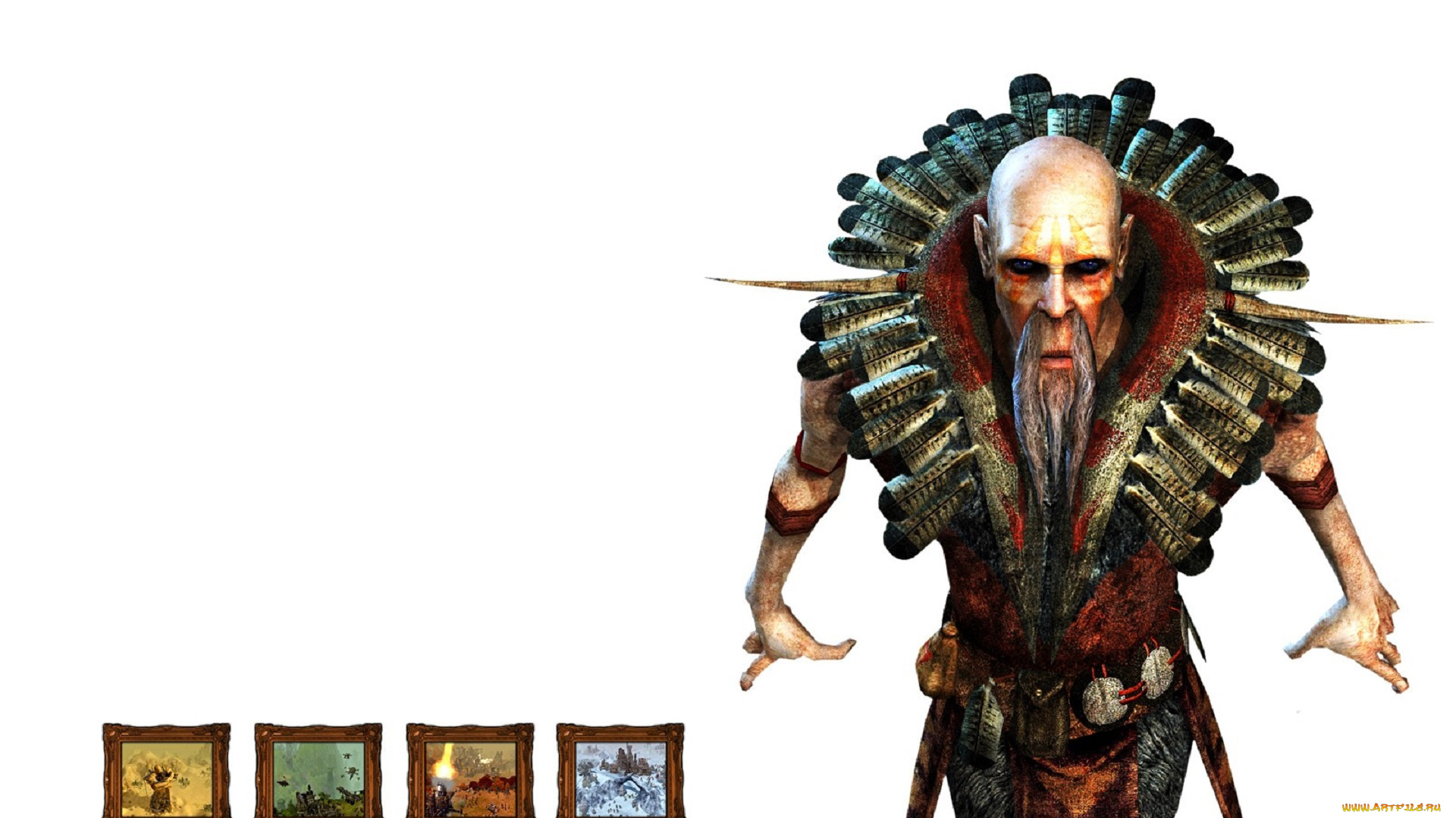 видео, игры, rise, of, nations, , rise, of, legends, шаман, перья, борода, картины