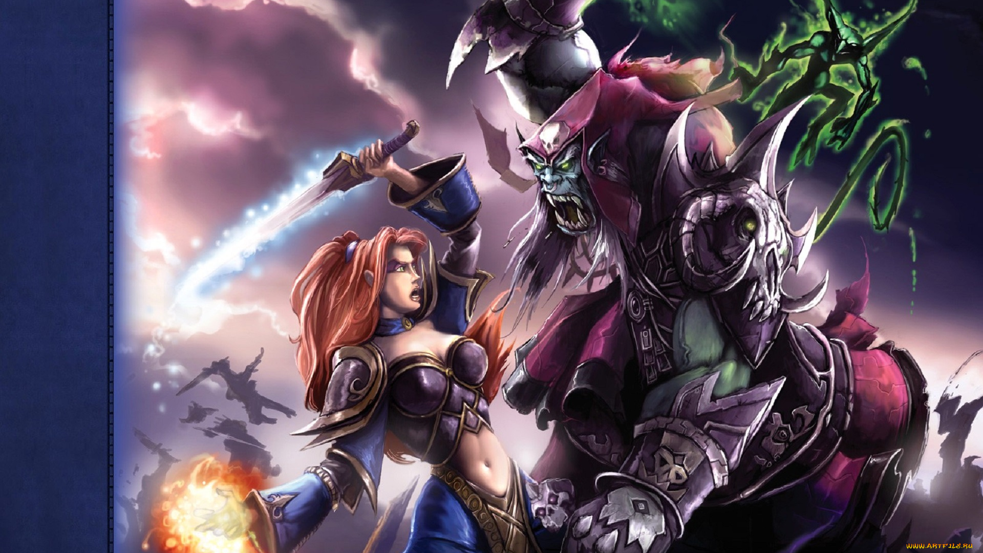 видео, игры, world, of, warcraft, персонажи, бой, оружие