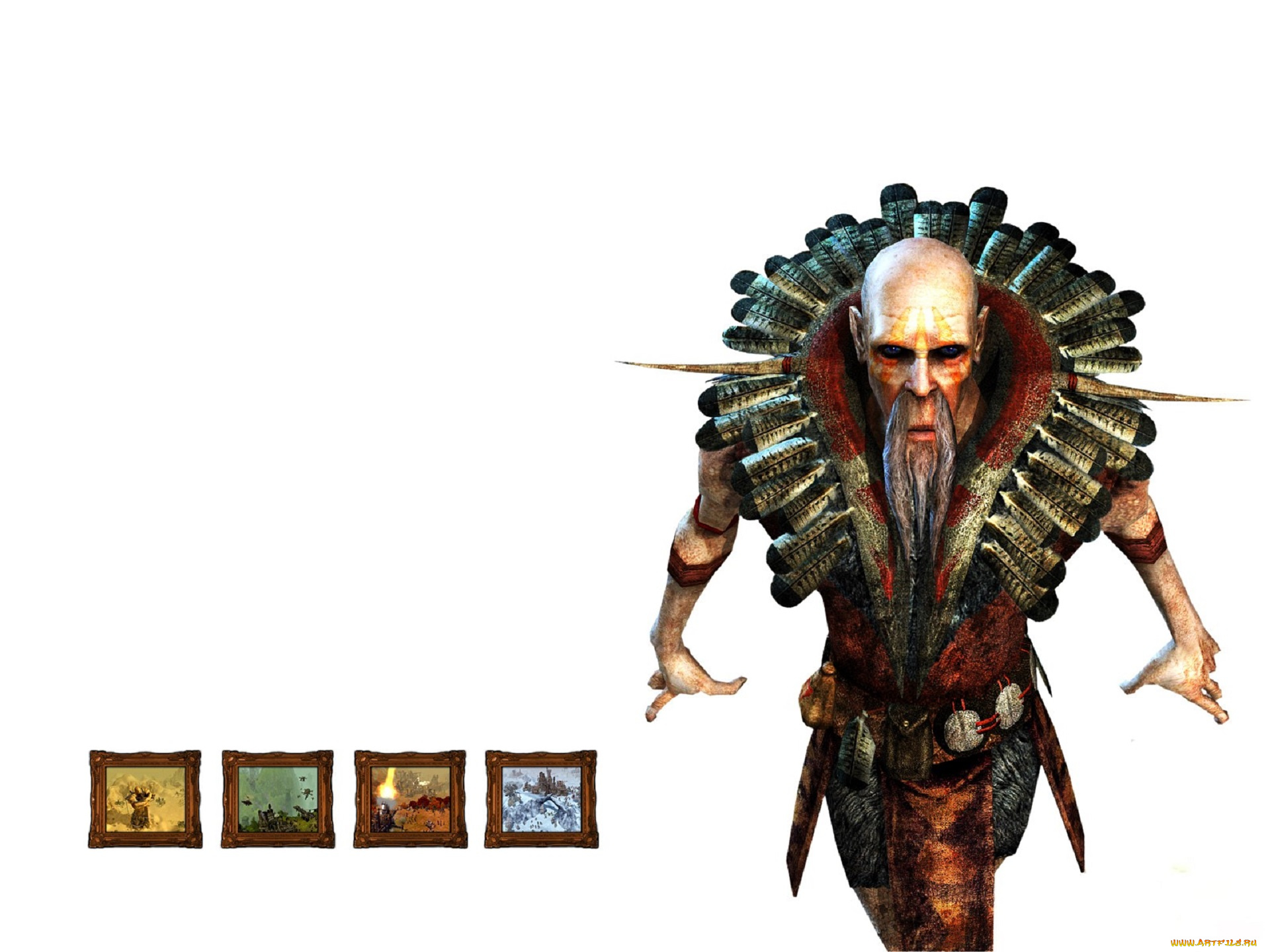 видео, игры, rise, of, nations, , rise, of, legends, шаман, перья, борода, картины