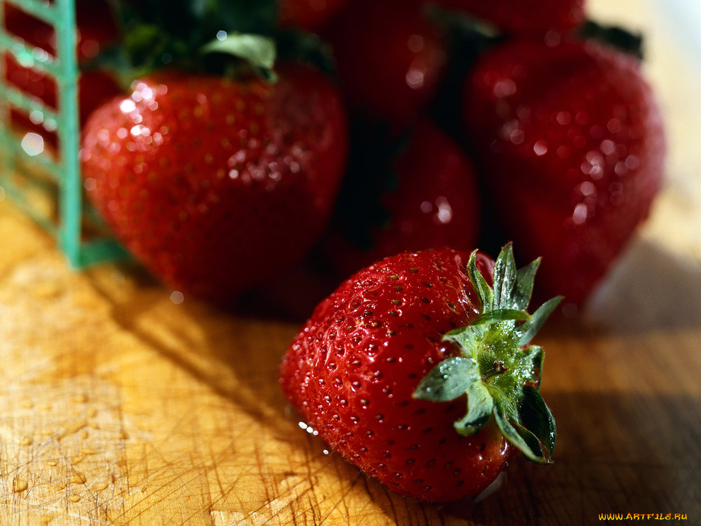 еда, клубника, земляника