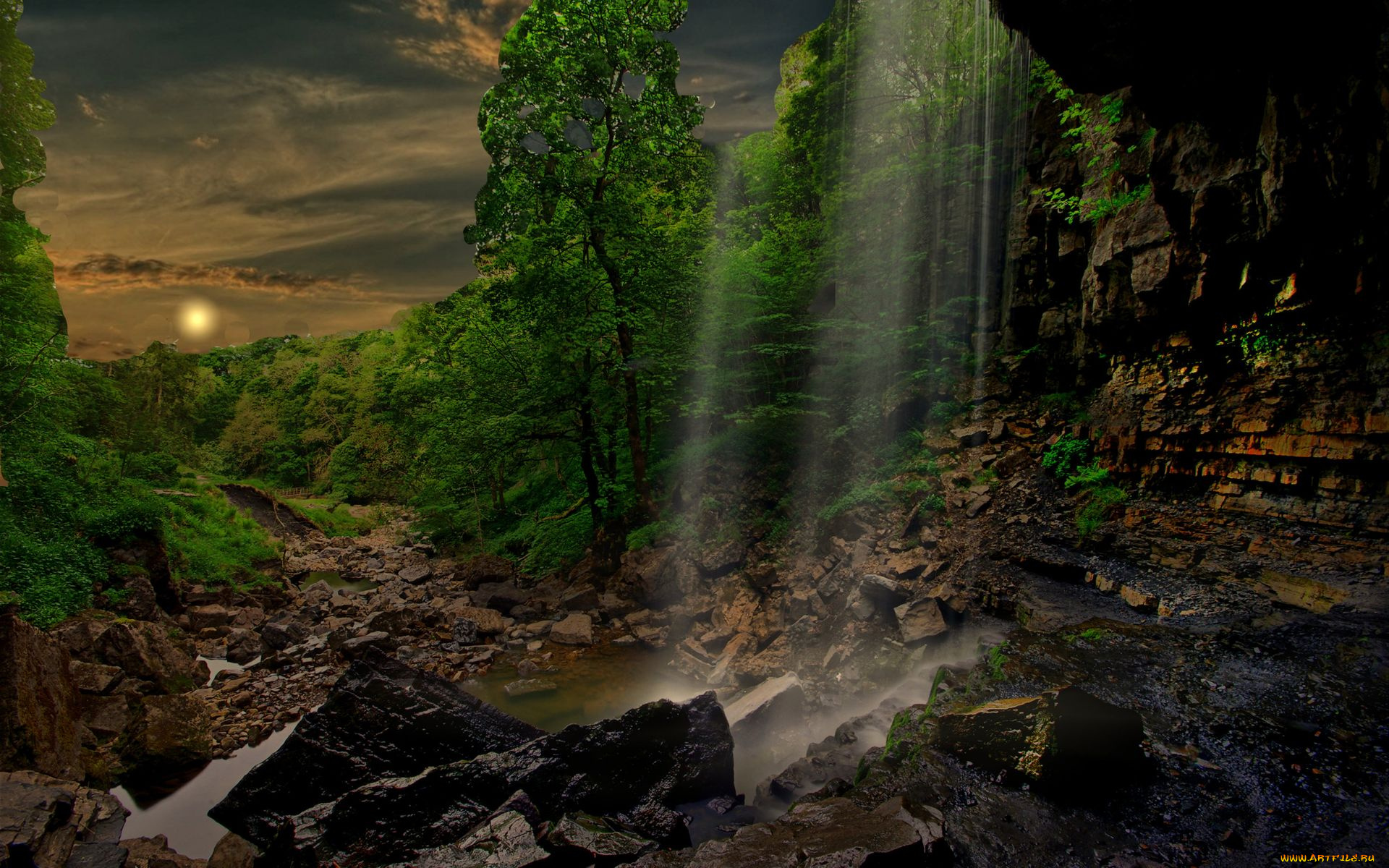 природа, водопады