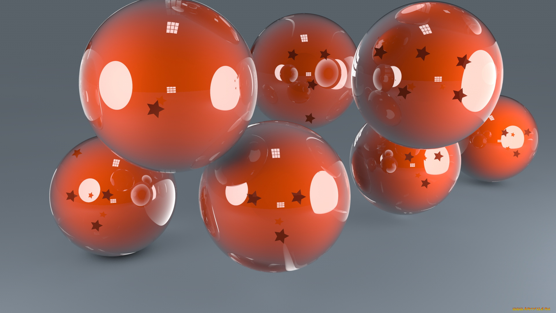 3д, графика, шары