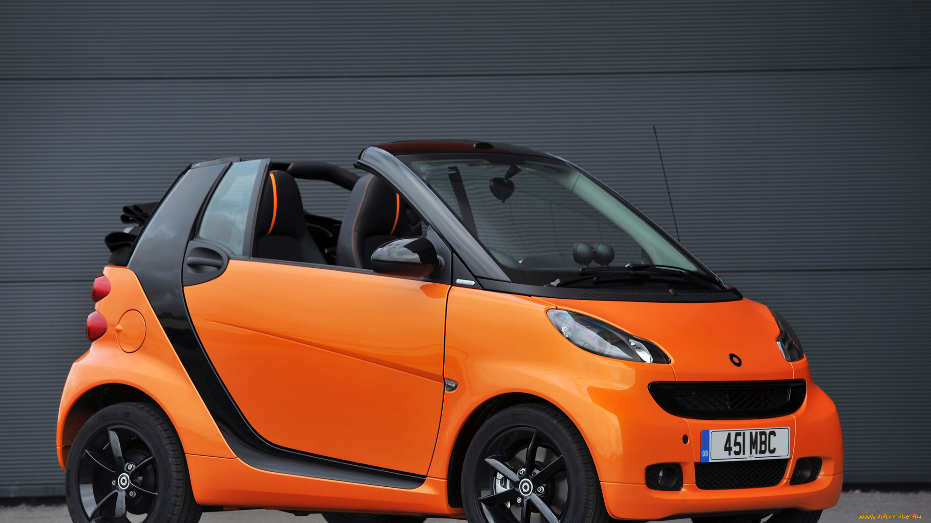 smart, fortwo, cabrio, night, orange, uk, spec, автомобили