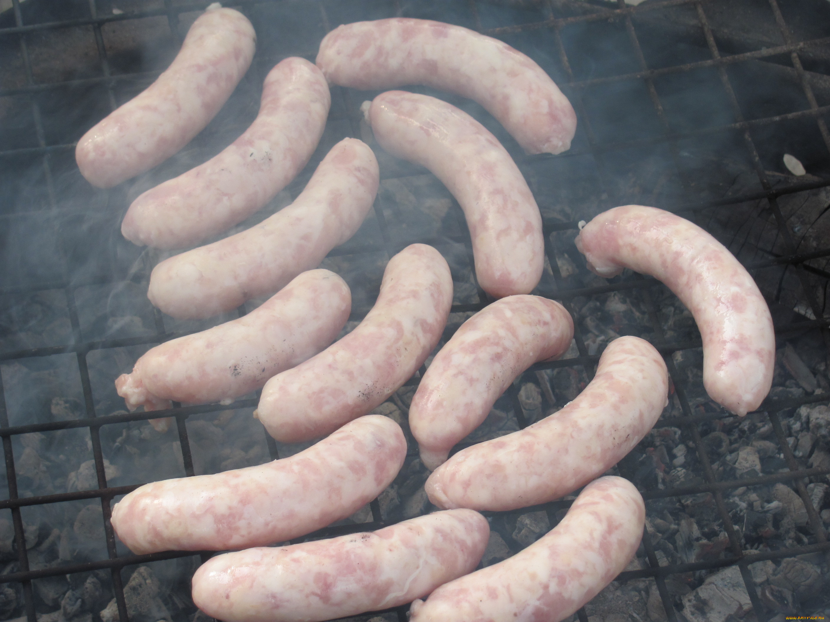 еда, колбасные, изделия, колбаски, на, гриле